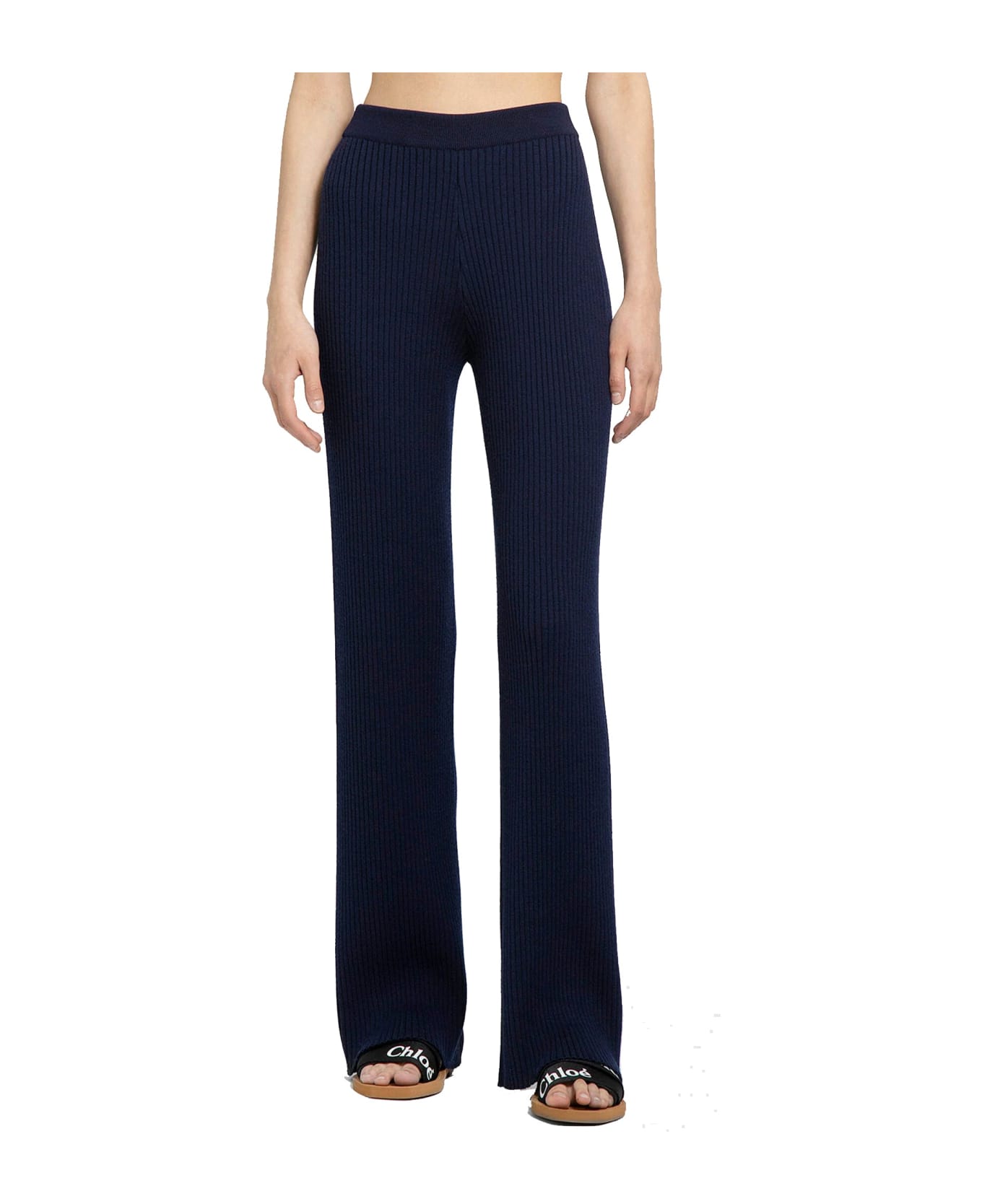Chloé Wool And Cashmere Pants - Blue ボトムス