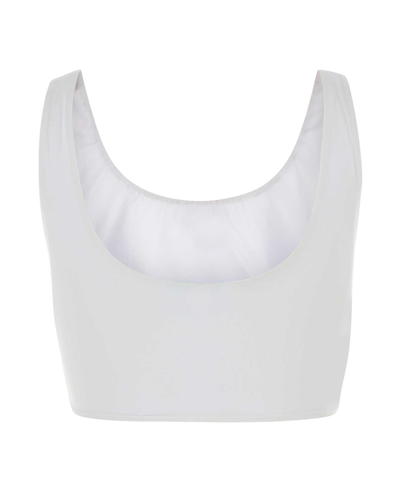 Prada White Jersey Crop-top - BIANCO