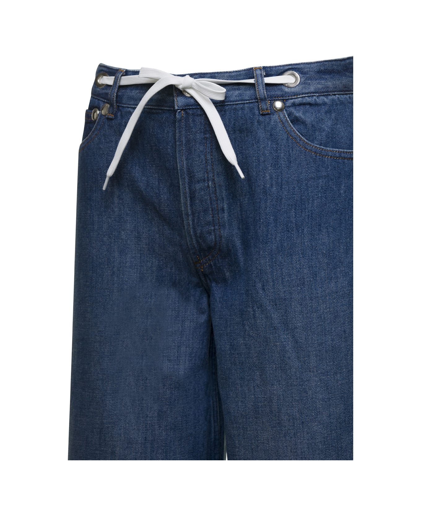 A.P.C. Wide Leg Jeans In Denim - Blu