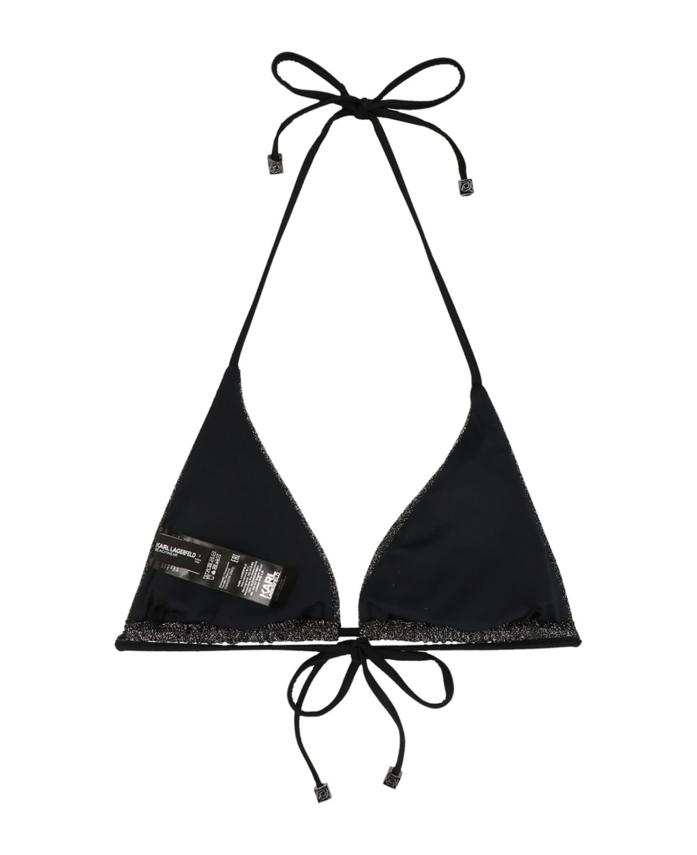 Karl Lagerfeld 'ikonik 2.0' Bikini Top - Black  