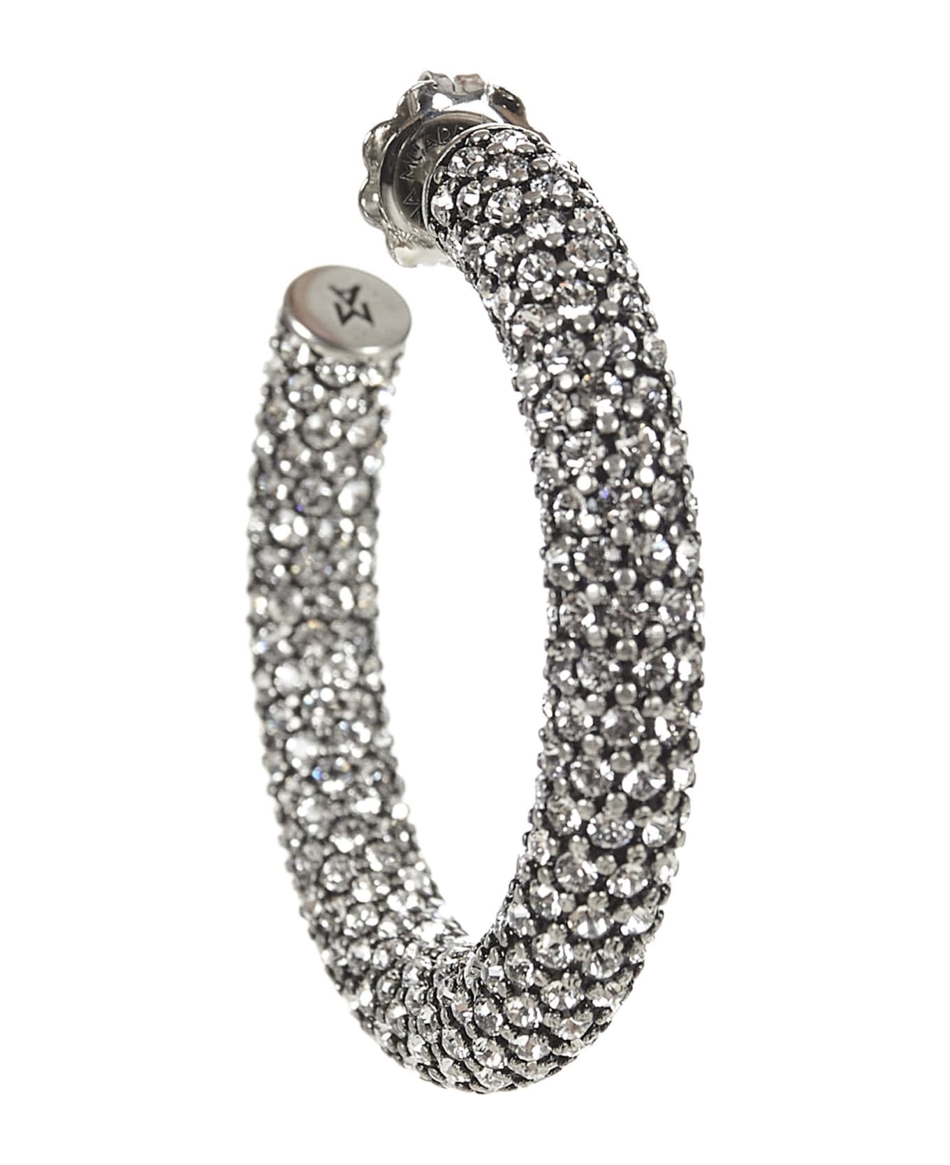 Amina Muaddi Cameron Medium Earrings - Silver イヤリング