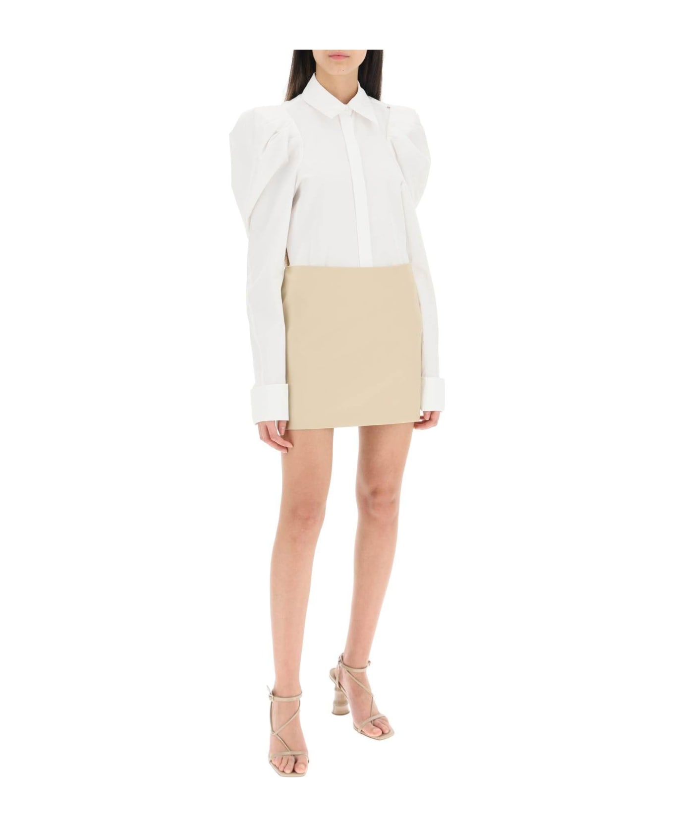 Max Mara Twill Mini Skirt - WHITE スカート