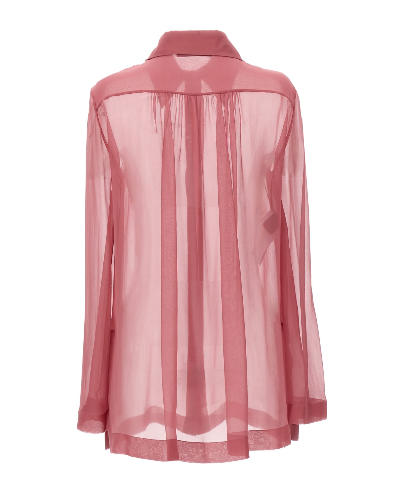 Alberta Ferretti Sheer Silk Shirt - Pink シャツ