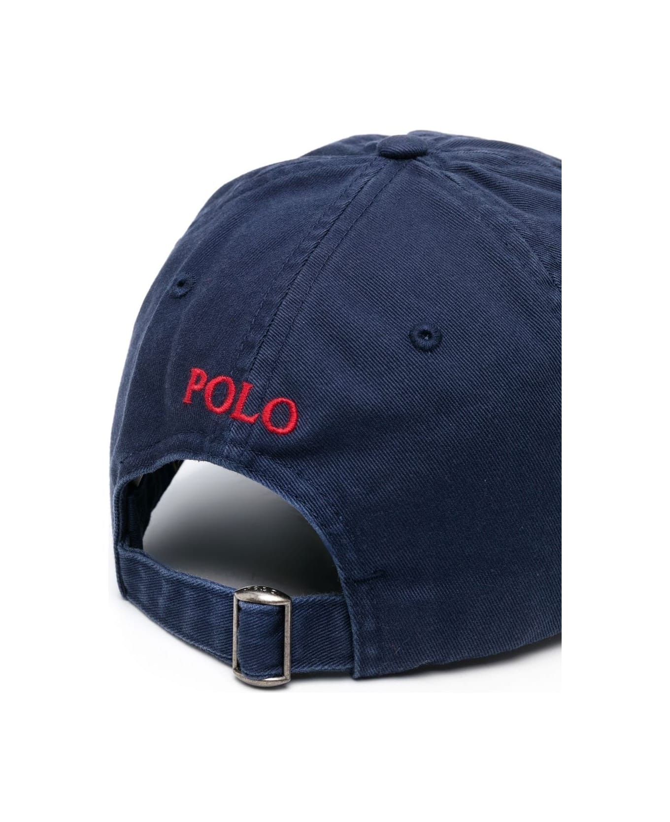 Ralph Lauren Night Blue Baseball Hat With Red Pony - Blue