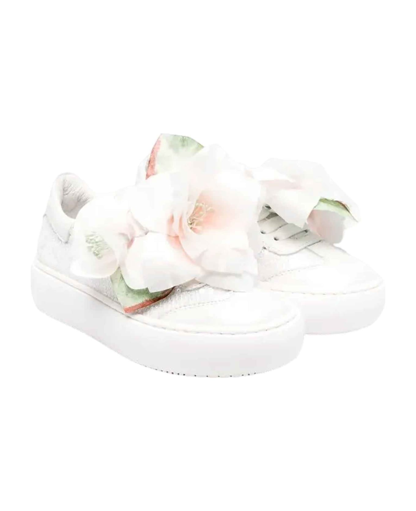 Monnalisa Cream Shoes Girl - Panna/rosa