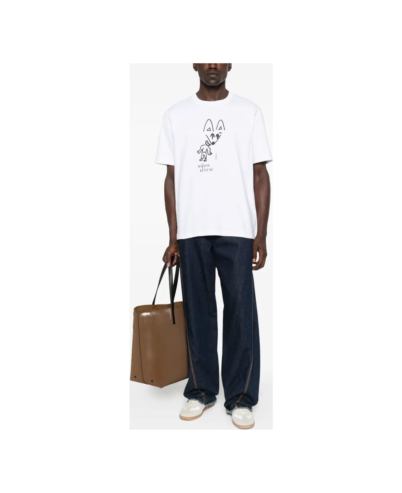 Maison Kitsuné Party Fox Comfort Tee Shirt - White シャツ