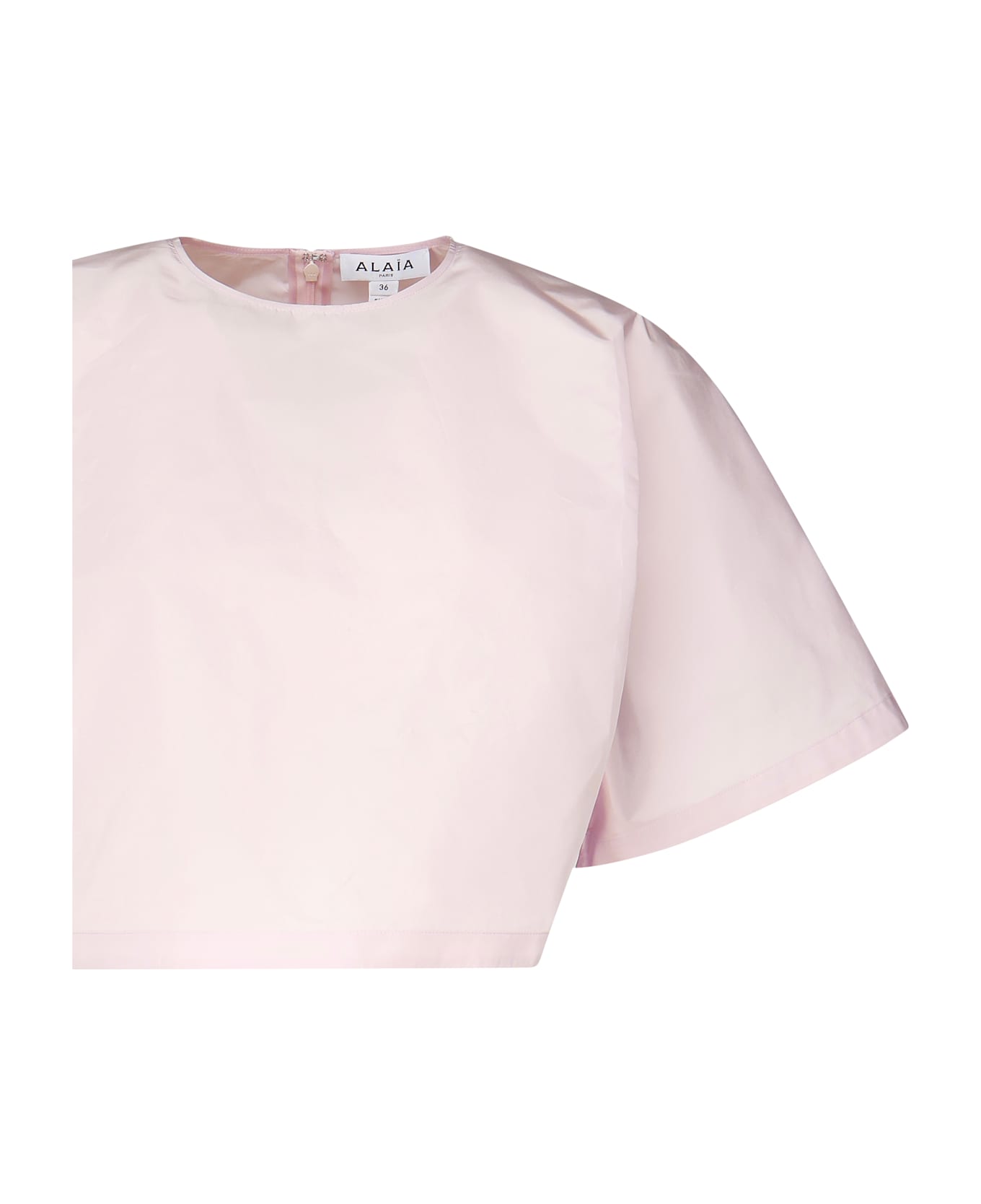 Alaia Taffetà T-shirt - Rose pale
