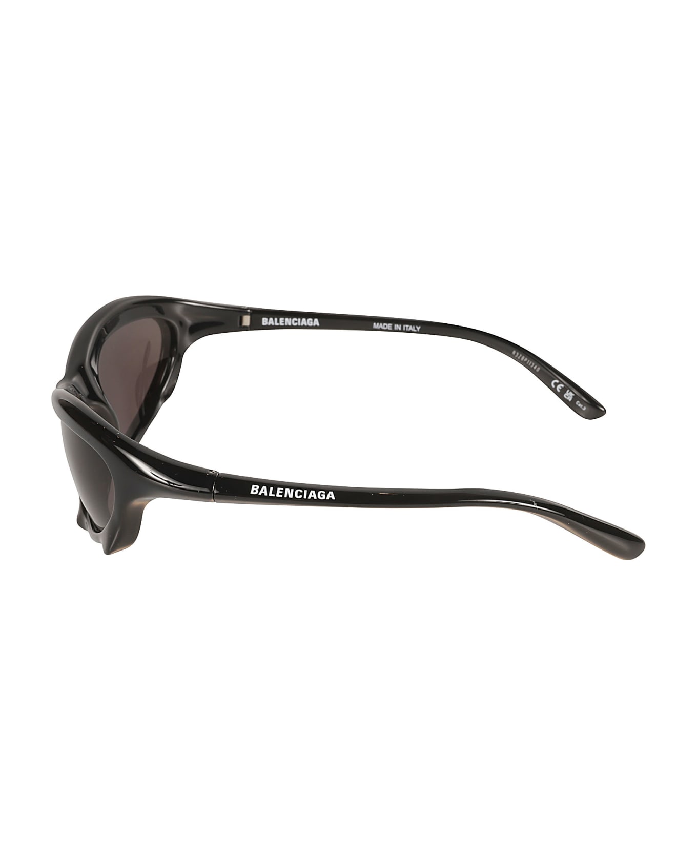 Balenciaga Eyewear Cat Eye Logo Sunglasses - Black/Grey