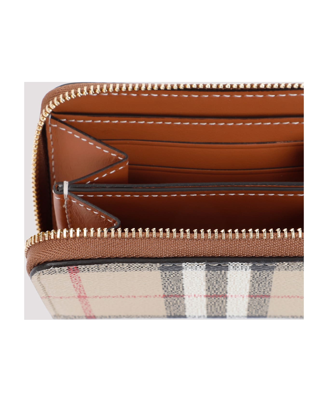 Burberry Mini Zip Around Wallet - Archive Beige