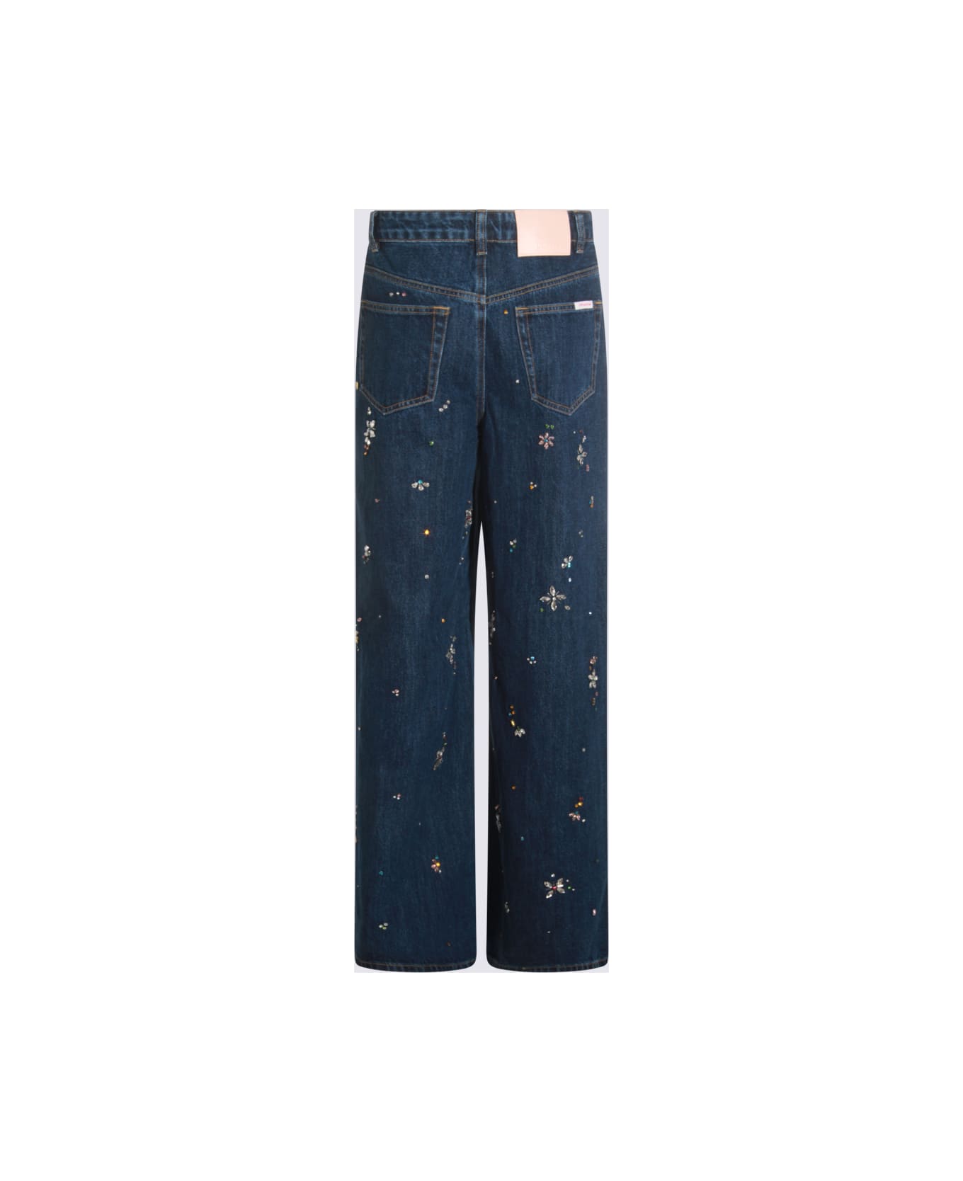 self-portrait Blue Cotton Jeans - Blue
