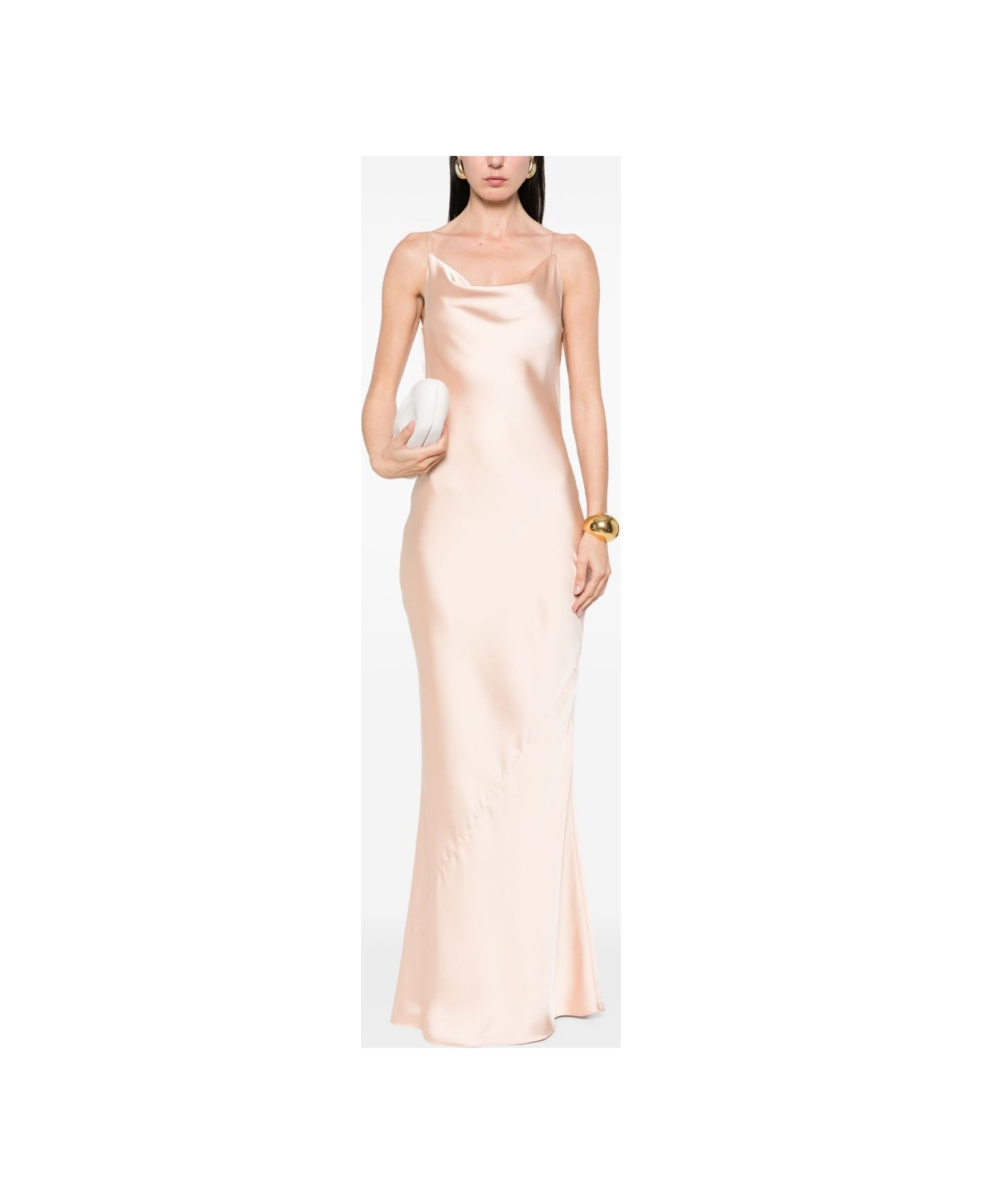 Norma Kamali Maria Slip Gown Dress - Powder