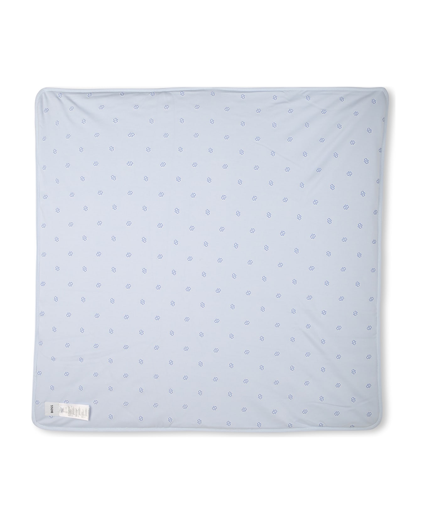 Hugo Boss Coperta Con Ricamo - Light blue