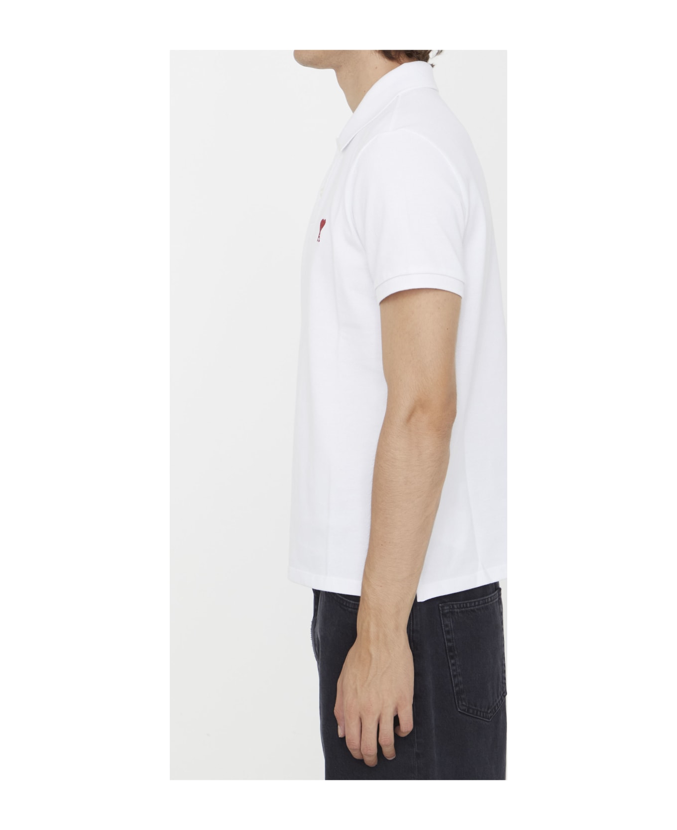 Ami Alexandre Mattiussi Ami De Coeur Polo Shirt - WHITE