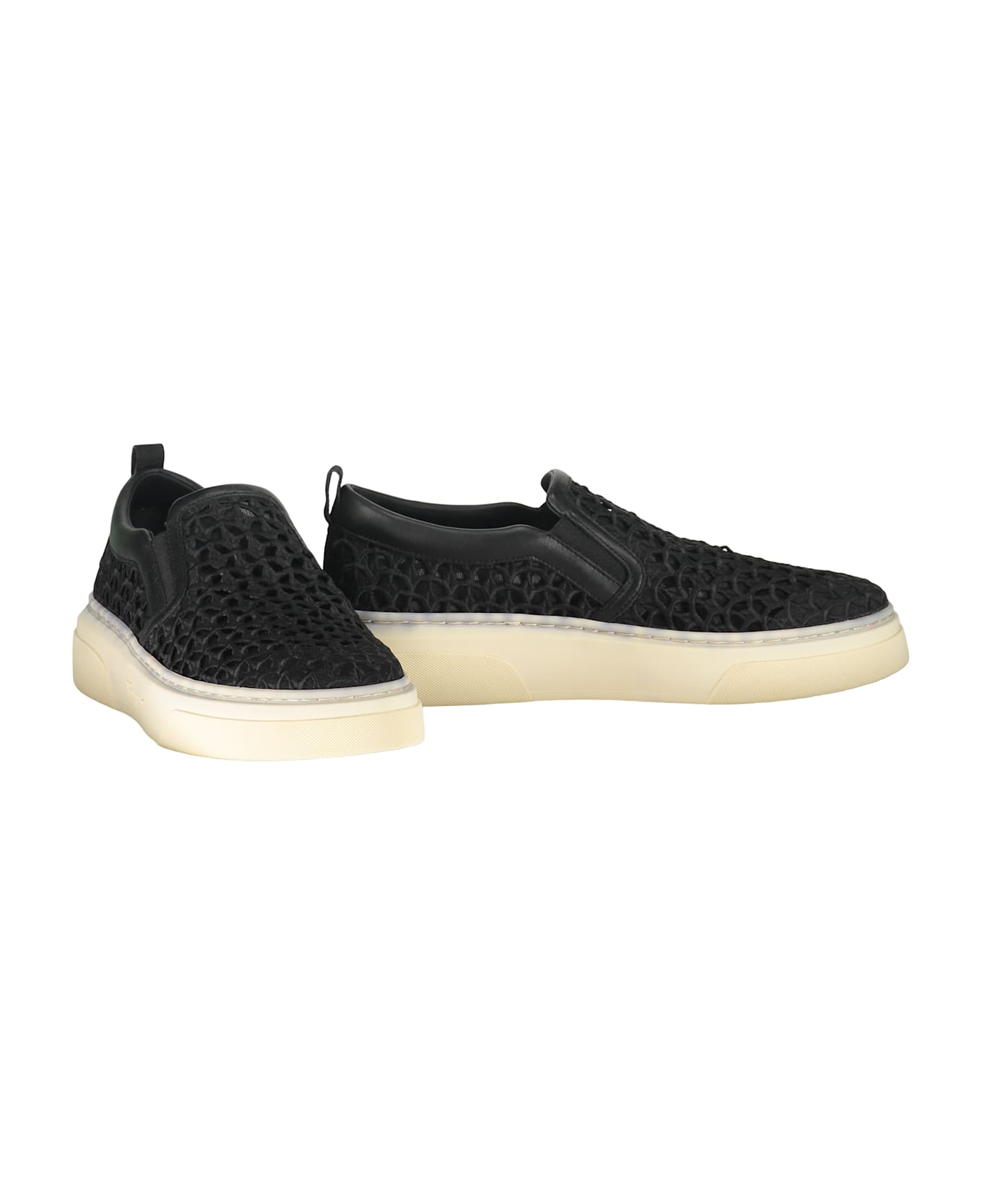 Ferragamo Fabric Slip-on - black