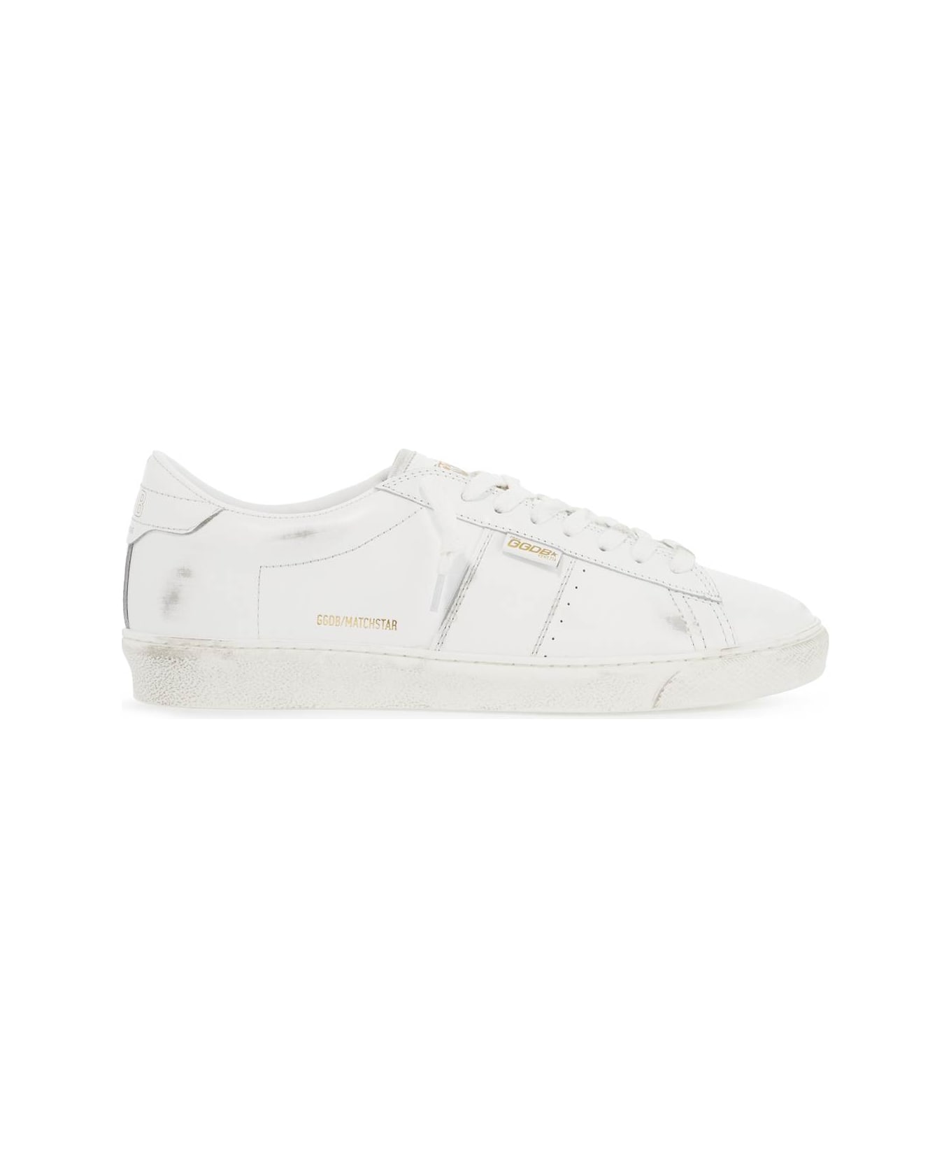 Golden Goose Smooth Leather Matchstar Sneakers In - OPTIC  WHITE (White)