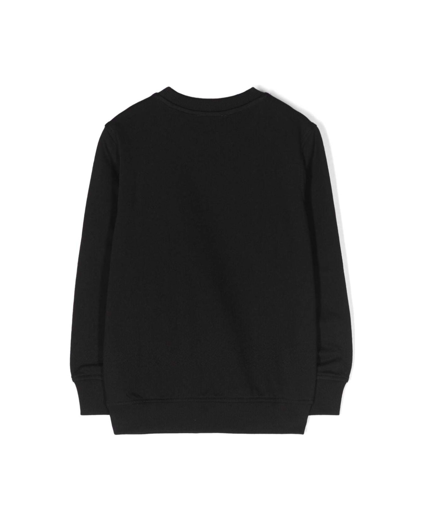 Moschino Black Sweatshirt With Logo In Cotton Boy - Black ニットウェア＆スウェットシャツ