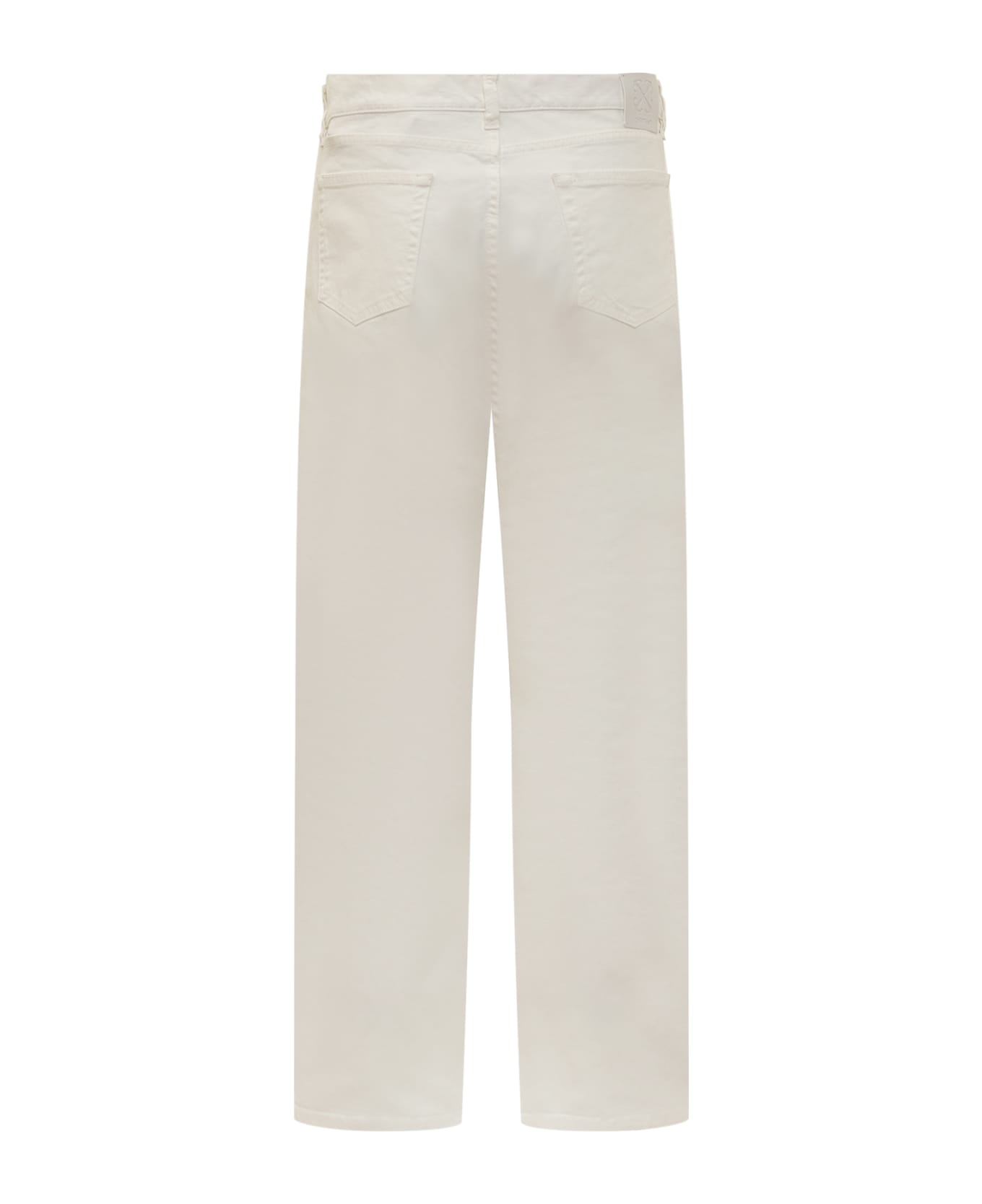Off-White 90s Logo Zip Skate Jeans - RAW WHITE ボトムス