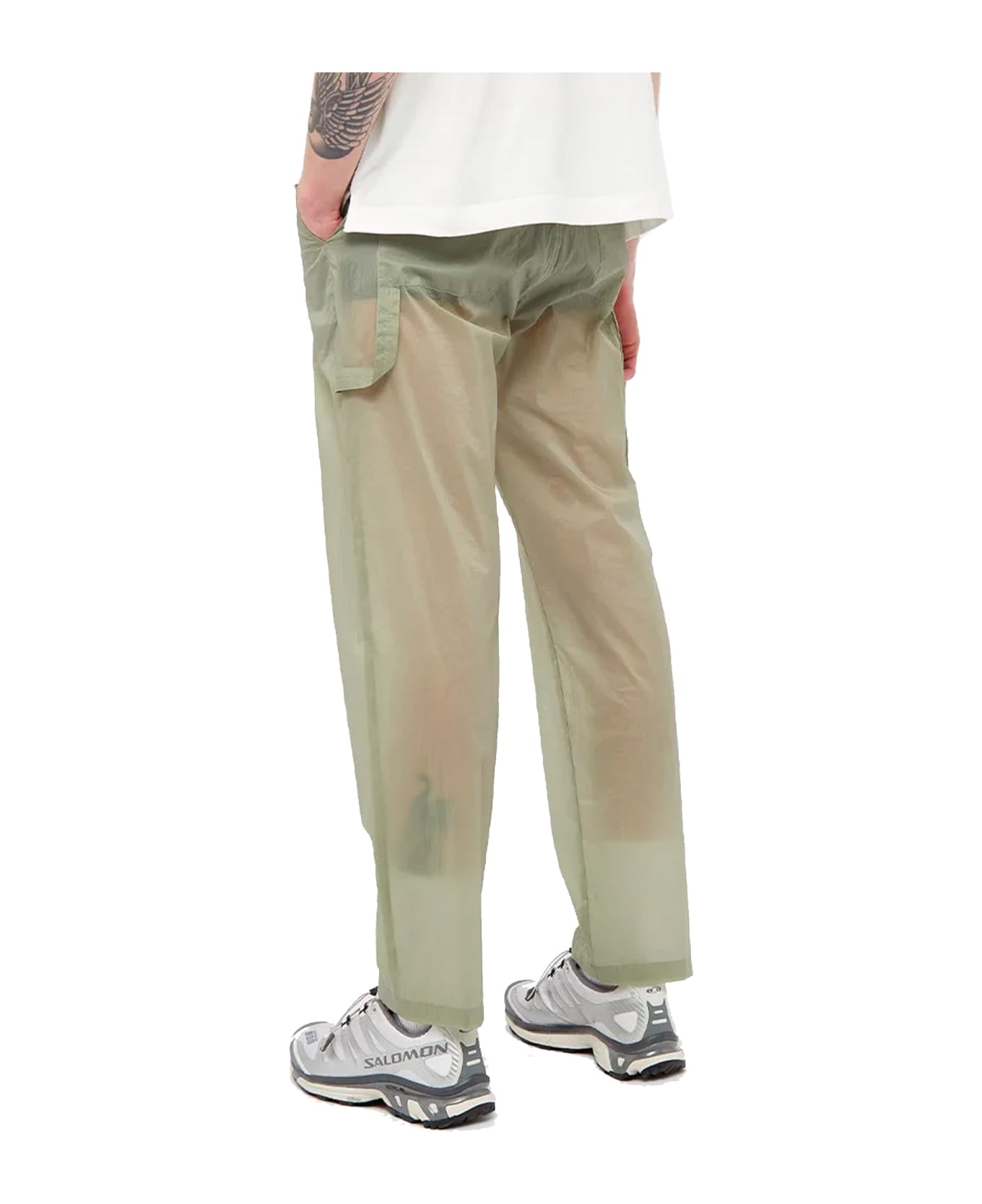 Moncler Genius Genius Hot Lightweight Cady Trousers - Green ボトムス