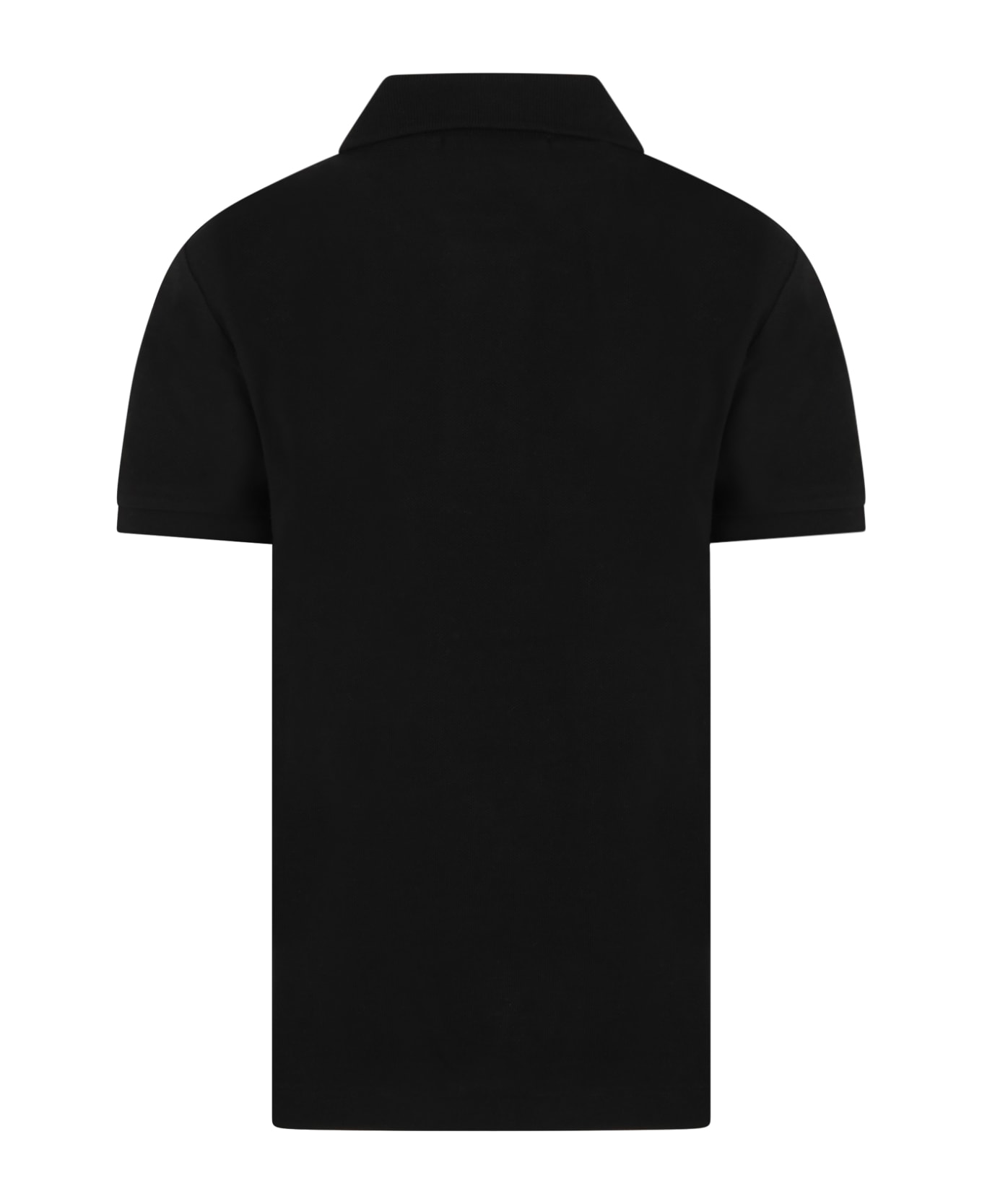 Ralph Lauren Black Polo Shirt For Boy With Pony Logo - Black