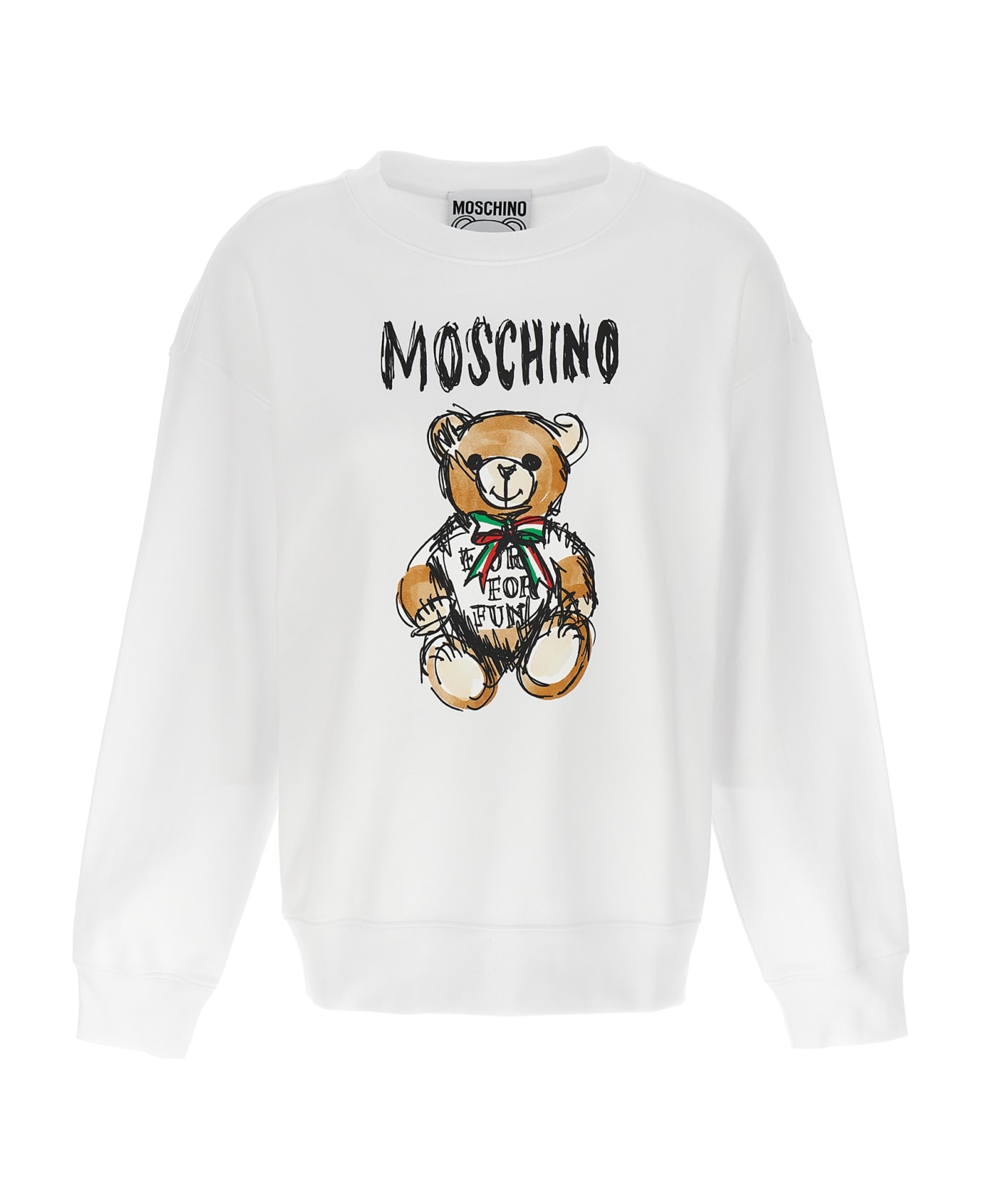 Moschino 'teddy Bear' Sweatshirt - White フリース