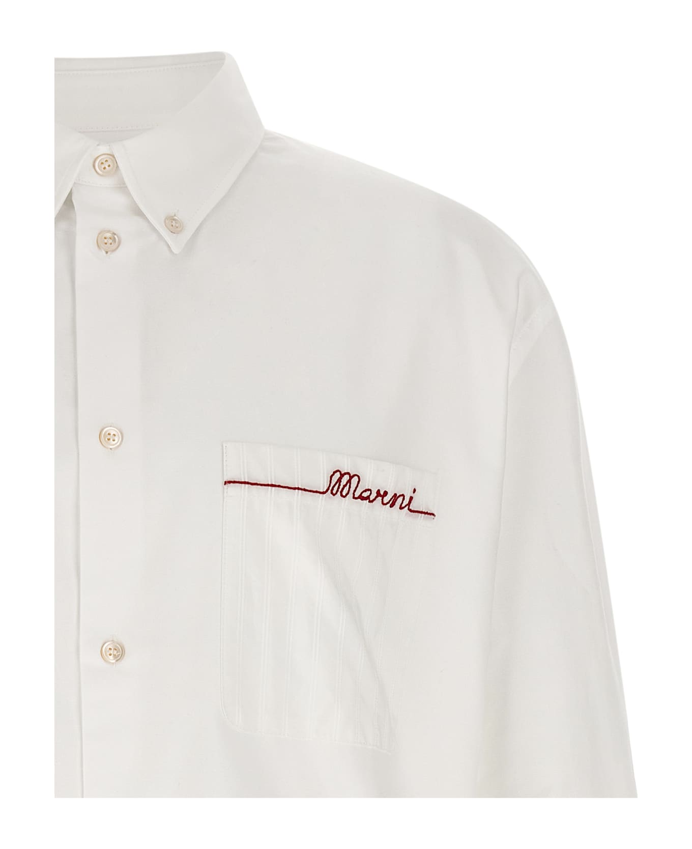 Marni Embroidery Shirt - White