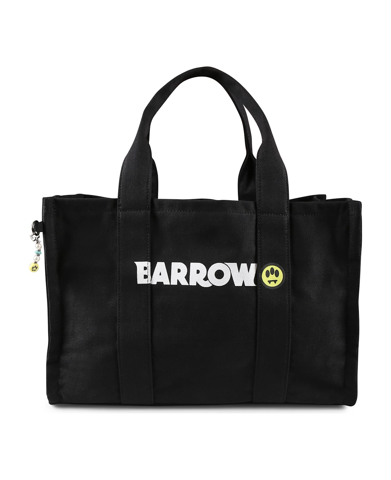 Barrow Black Beach Bag For Girl With Logo - Black