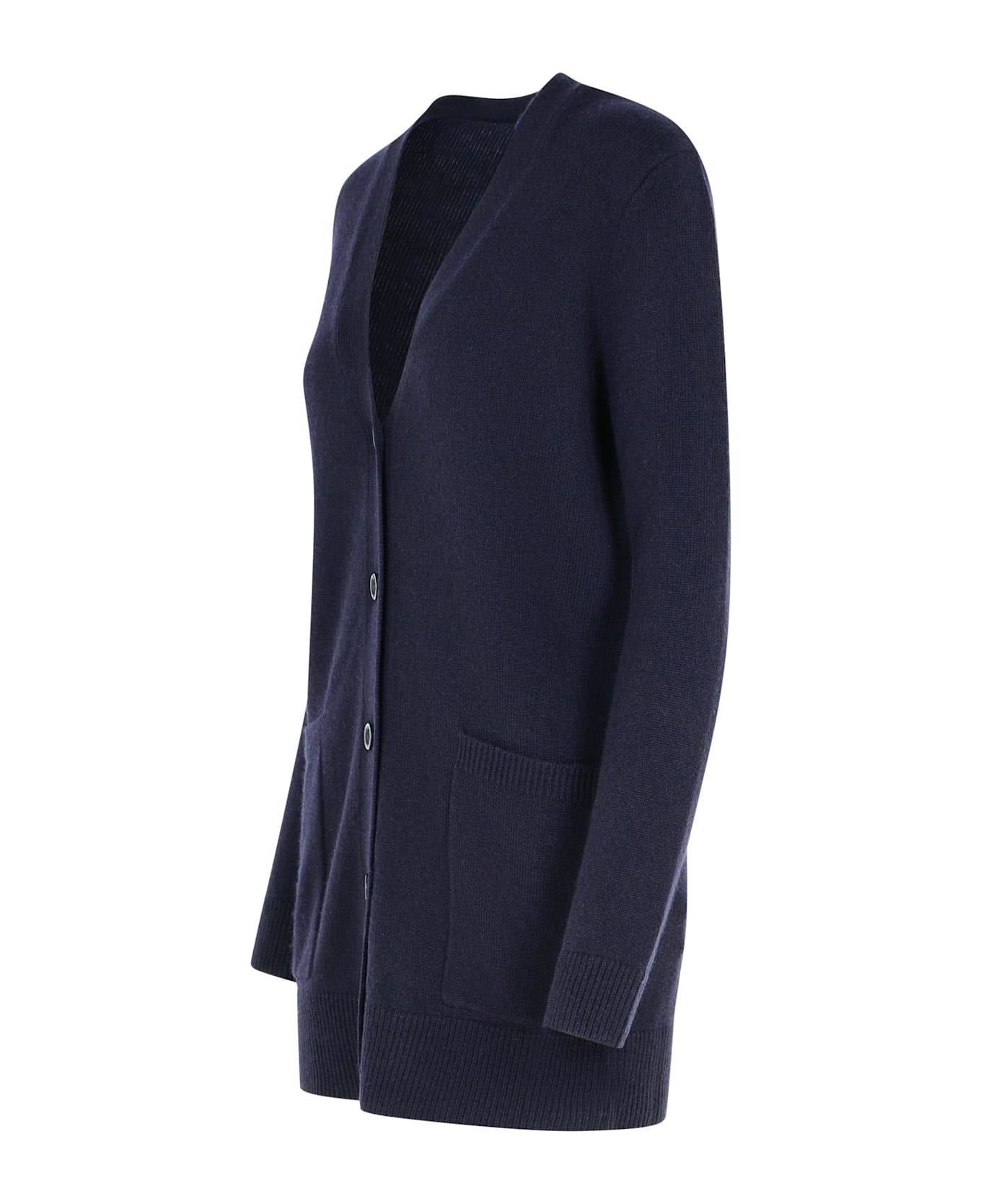 Max Mara 'villar' Cardigan In Blue Cashmere Blend - Blue