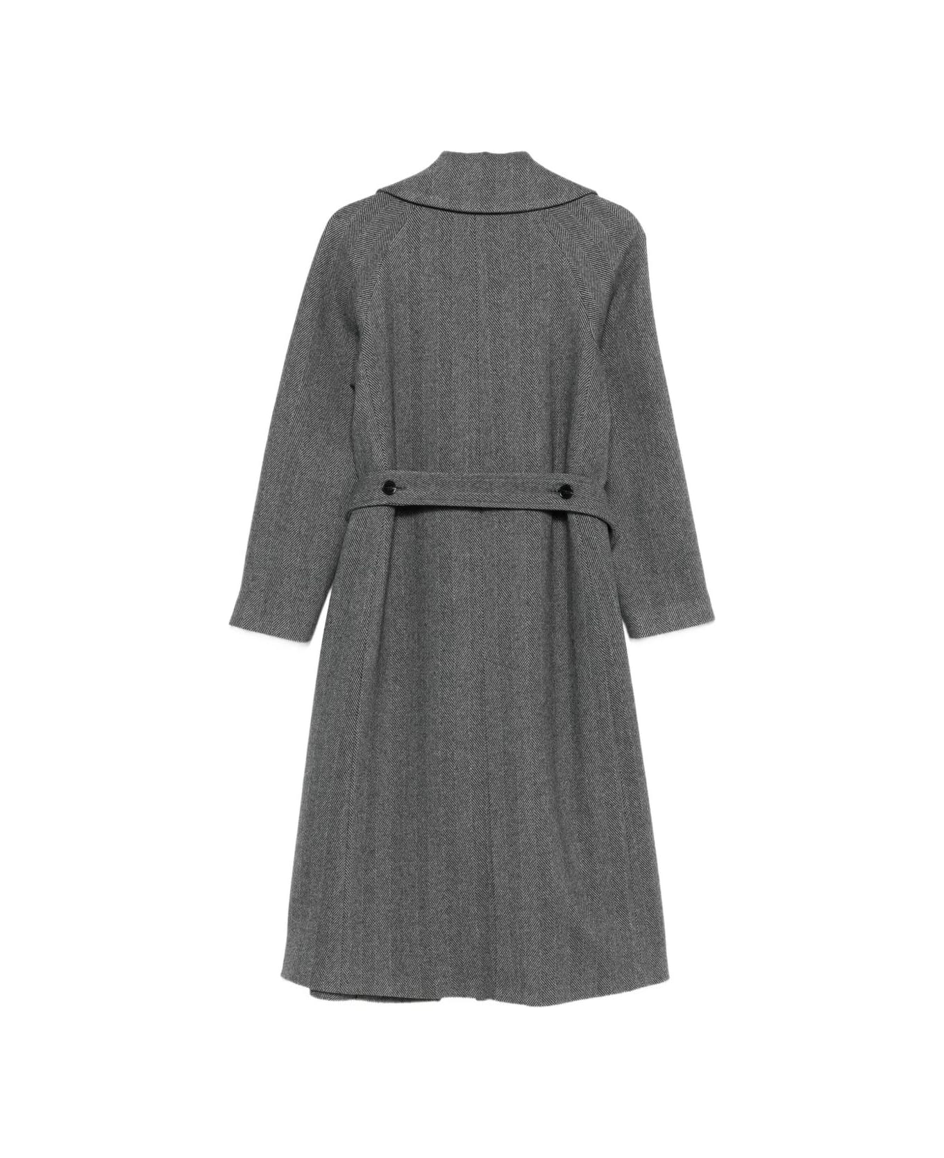 Paltò Paola Wool Coat - Grey