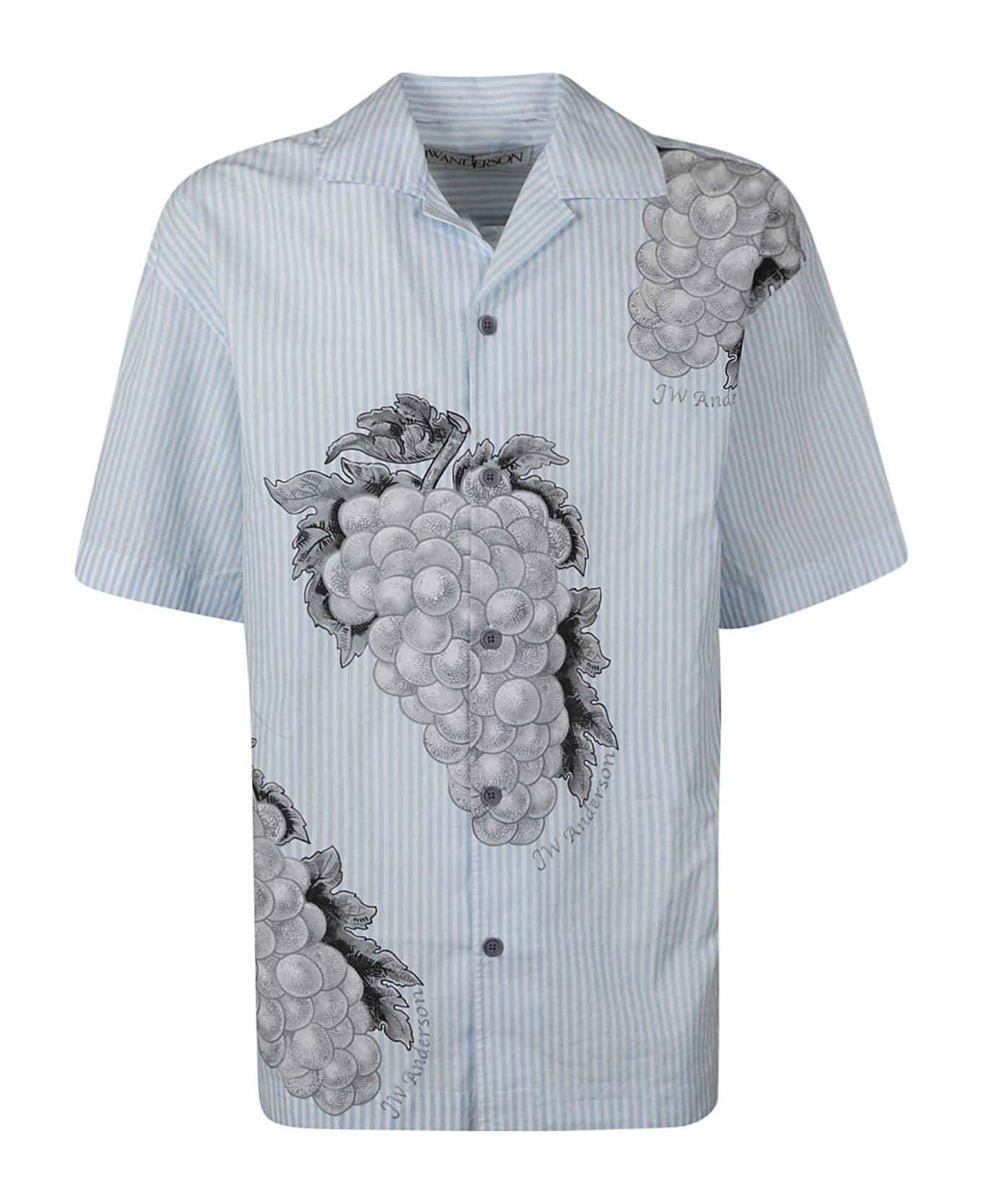 J.W. Anderson Boxy Fit Short Sleeved Shirt - Light Blue