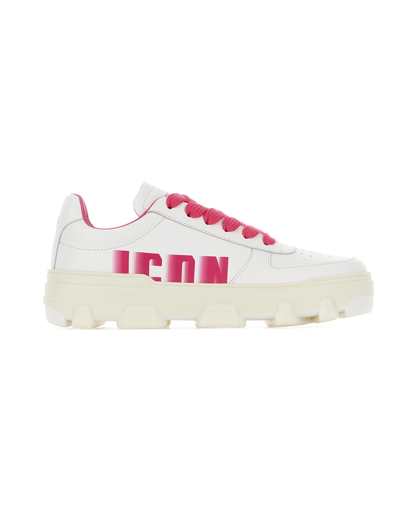 Dsquared2 White Leather Basket Sneakers - M1630