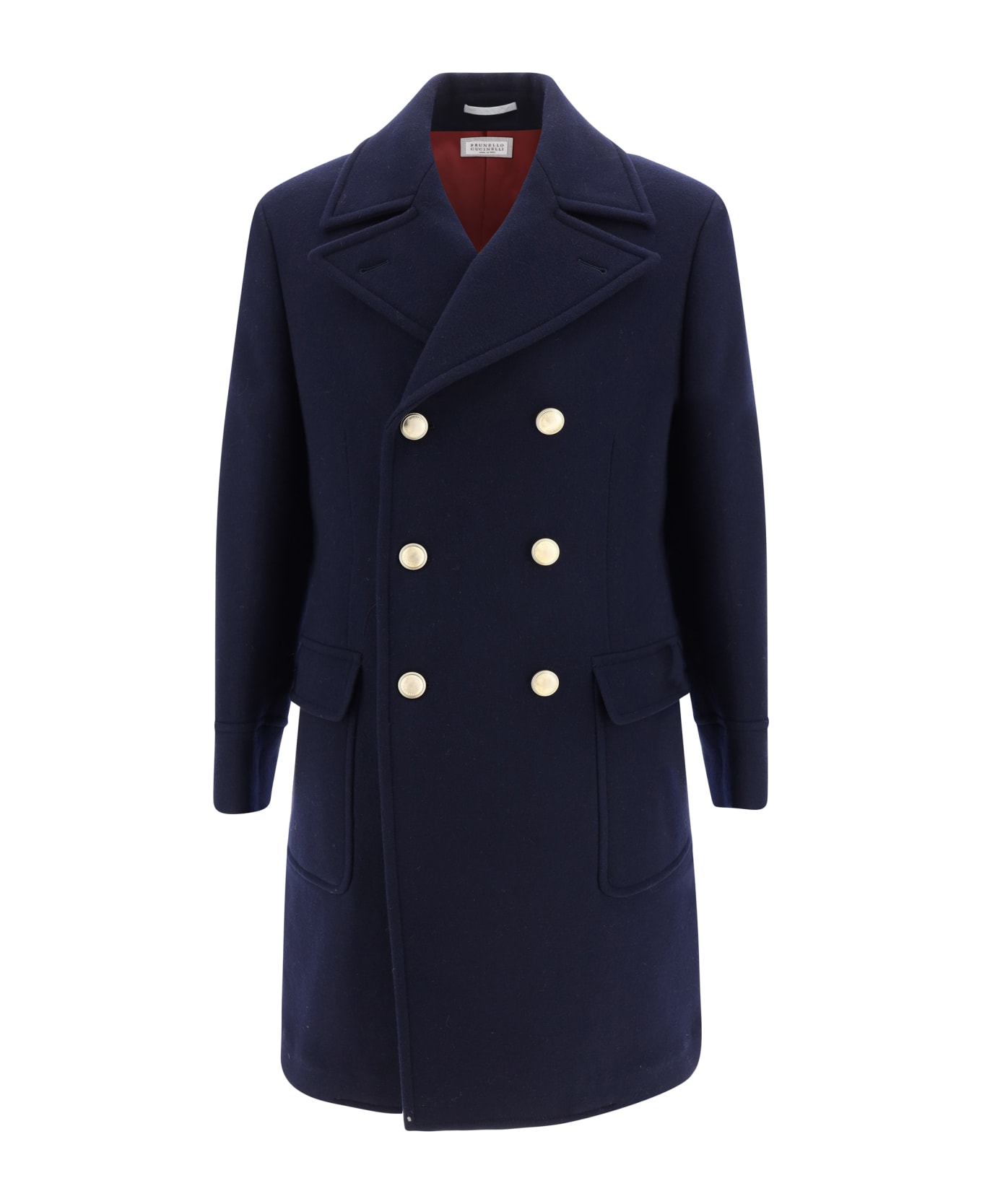 Brunello Cucinelli One-and-a-half-breasted Coat - NAVY