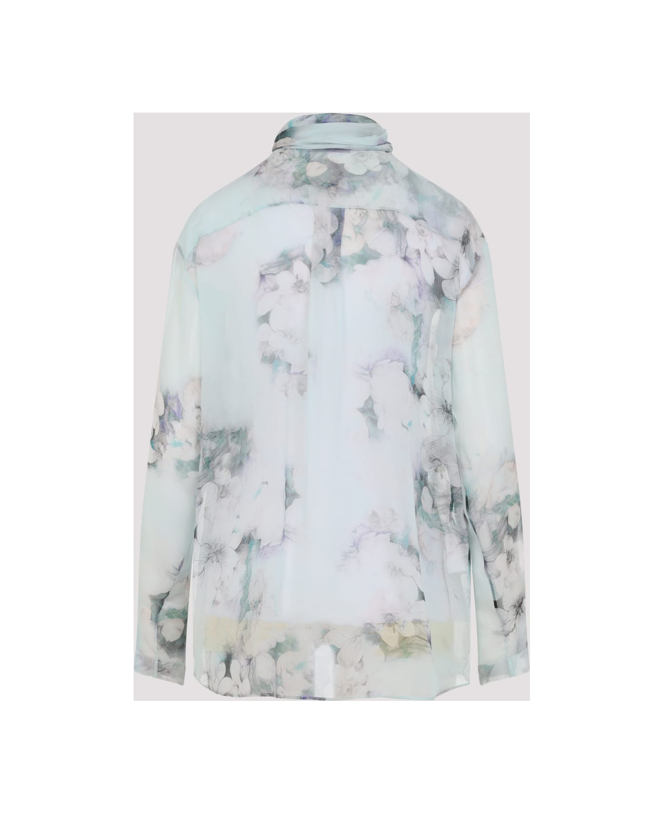 Alberta Ferretti Chiffon Shirt - Fantasia Ghiaccio