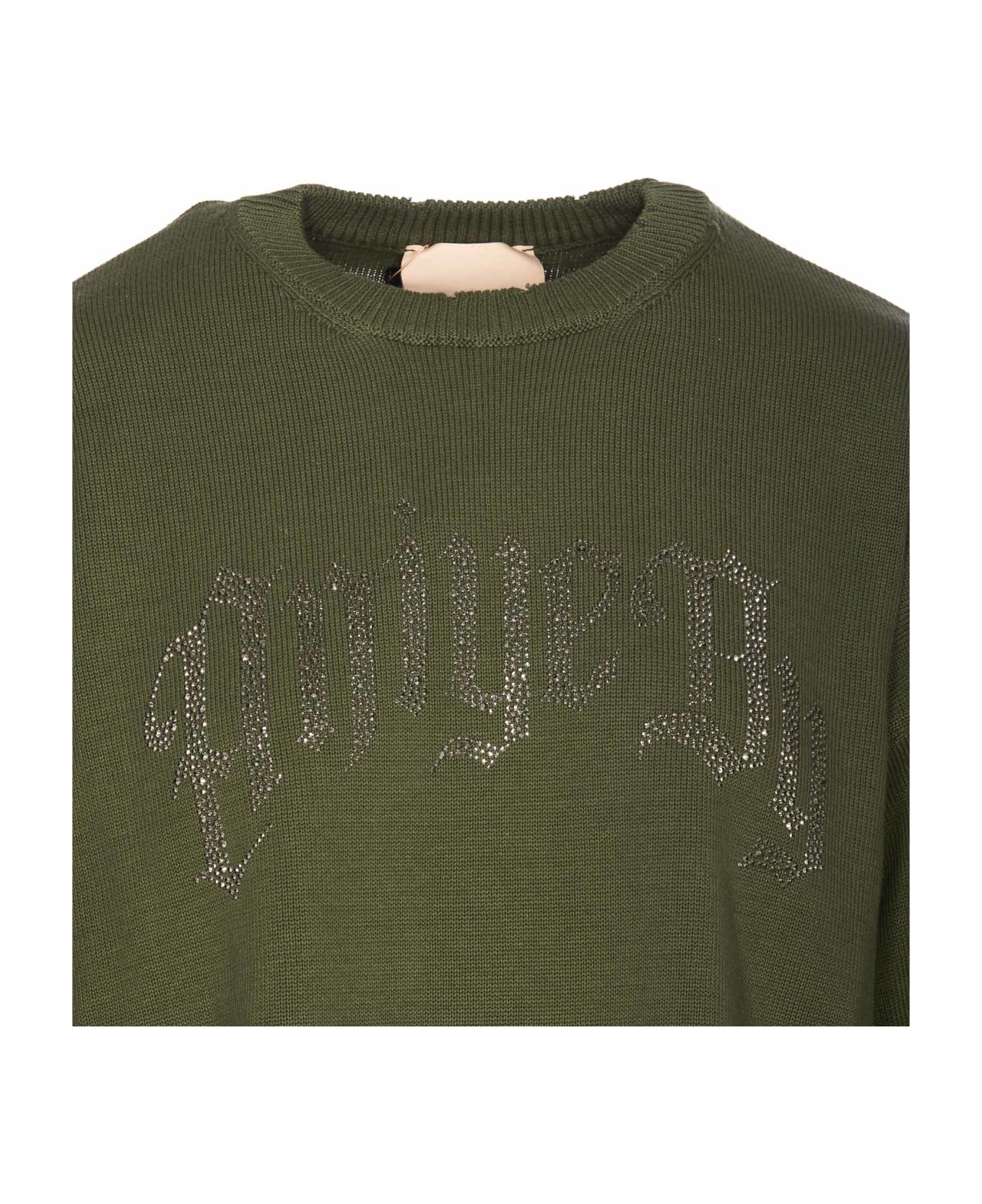 aniye by Logo Sweater - Green フリース