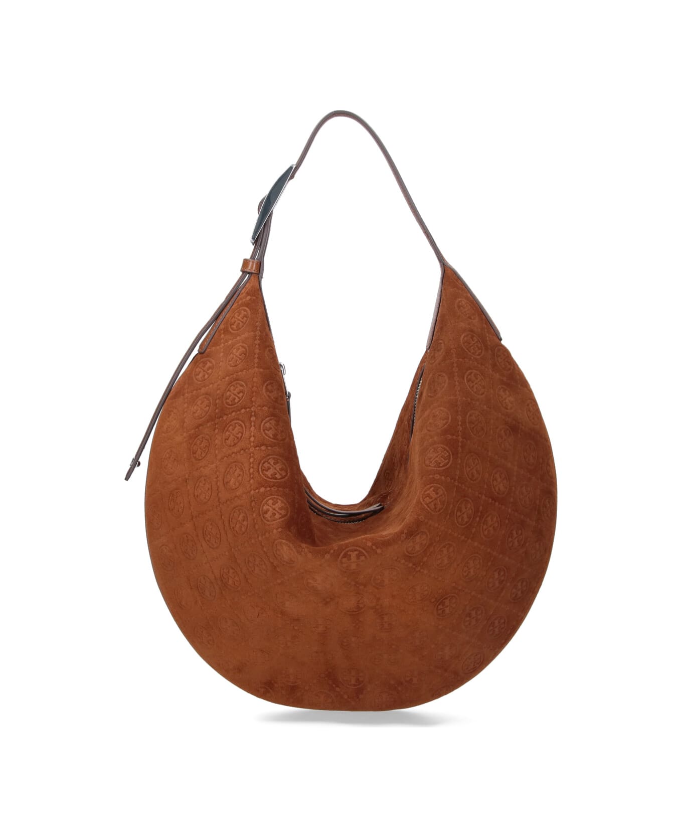Tory Burch Medium Shoulder Bag " Balloon T Monogram" - Brown