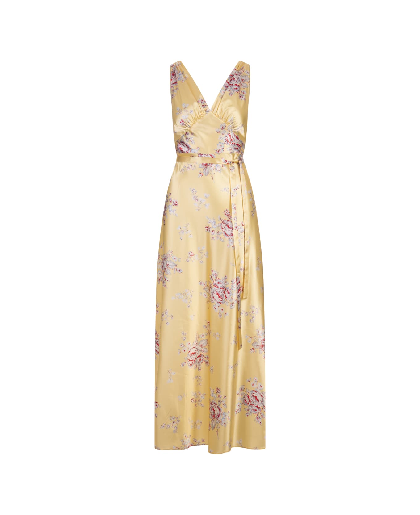 Aspesi Yellow Printed Polyester Petticoat Dress - Yellow ワンピース＆ドレス