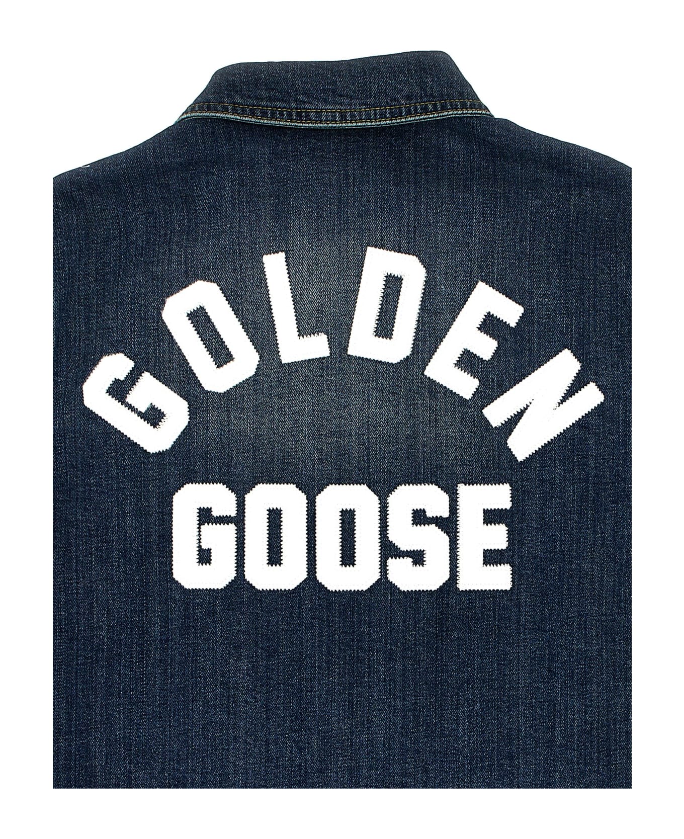 Golden Goose Logo Embroidery Denim Outdoor - Blue