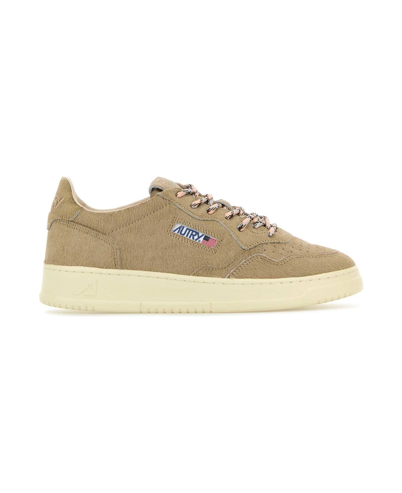 Autry Beige Calf Hair Medalist Sneakers - PE01