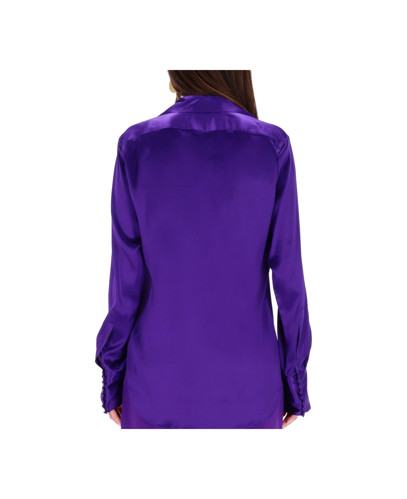Dries Van Noten Silk Shirt - PURPLE