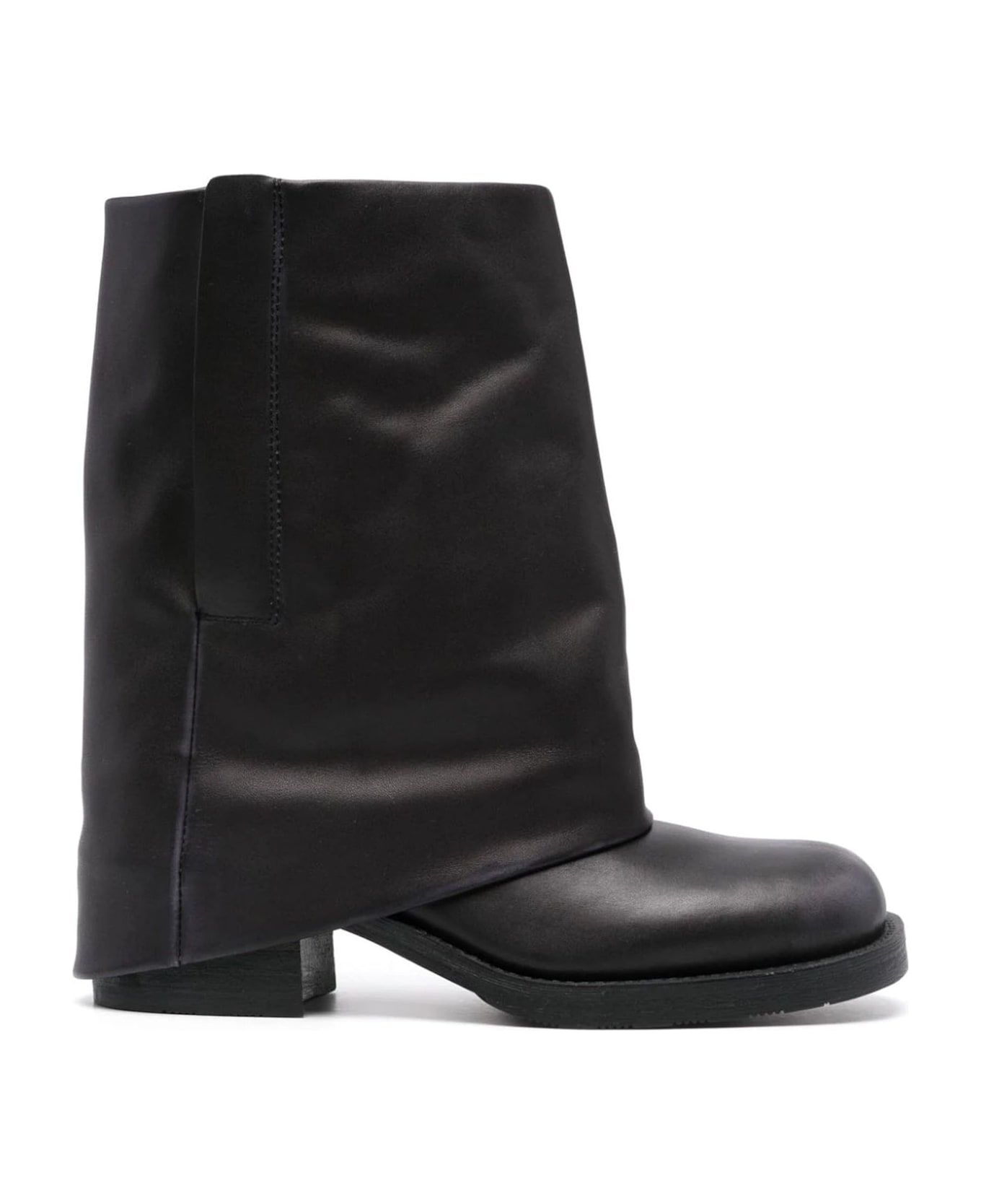 Ash Black Calf Leather Tijuana Boots - Black