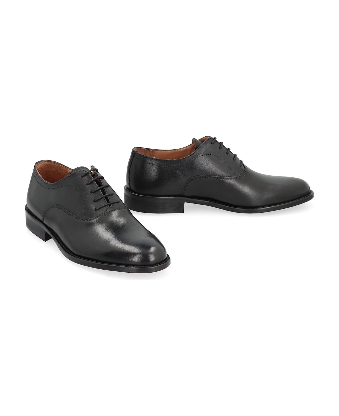 Bruno Magli Leather Lace-up Shoes - black