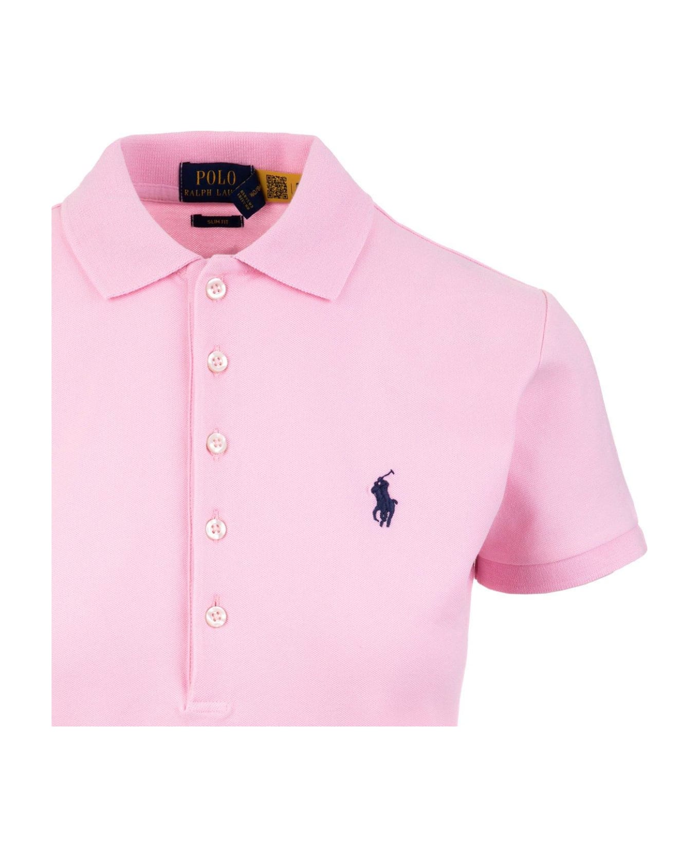 Ralph Lauren Logo Embroidered Polo Shirt - PINK