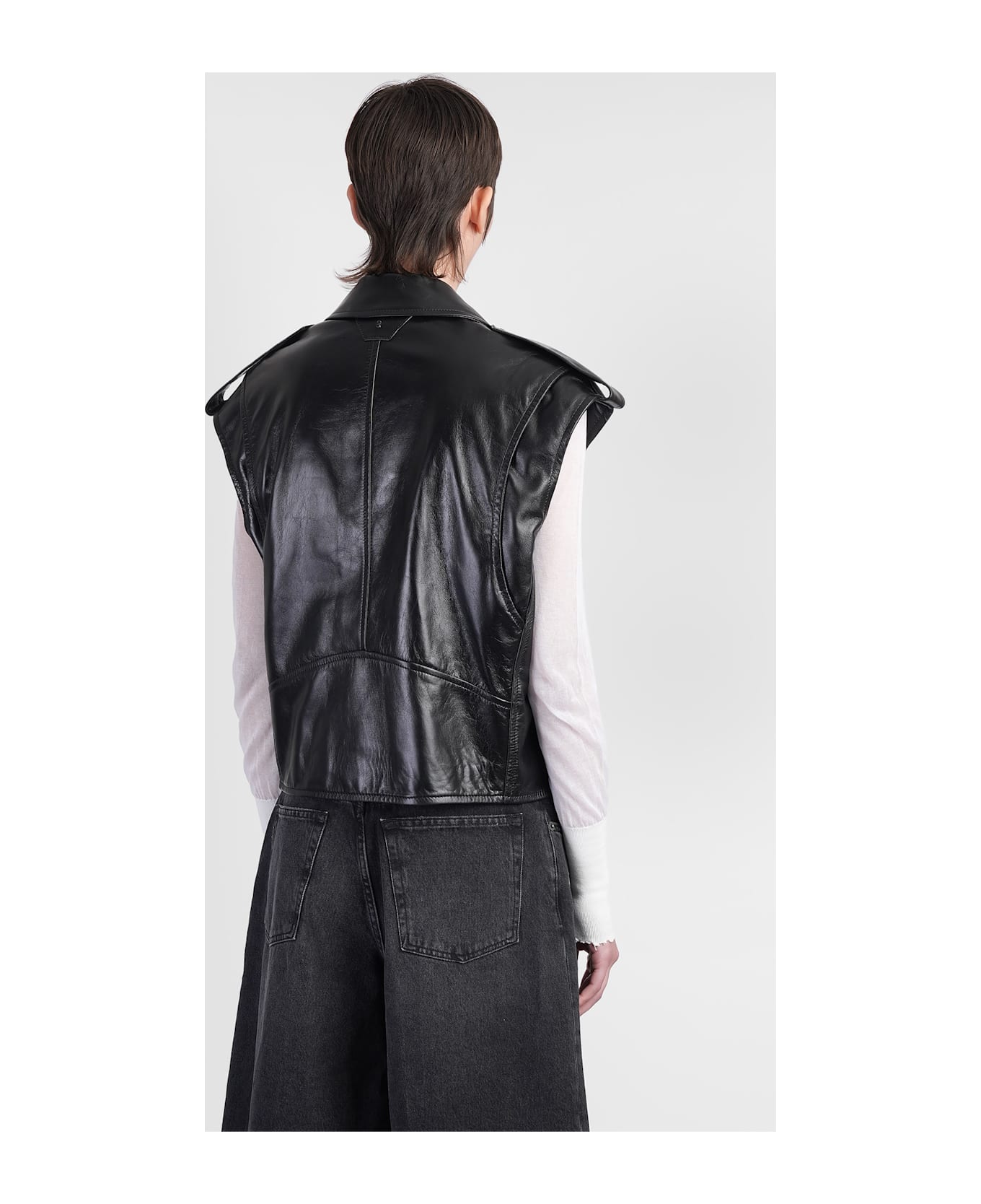 Salvatore Santoro Biker Jacket In Black Leather - black