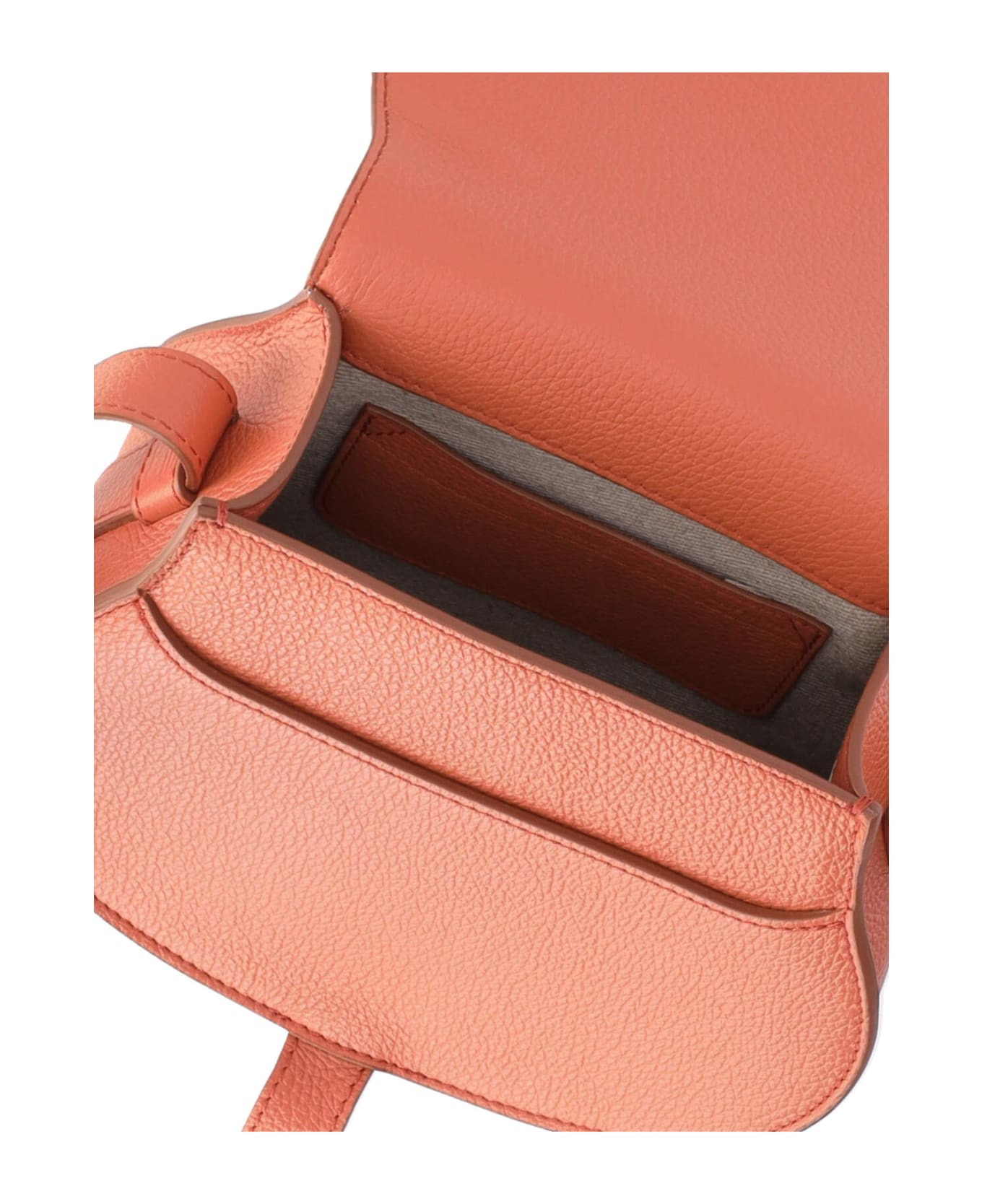 Chloé Mercie Shoulder Bag In Orange Leather - Orange