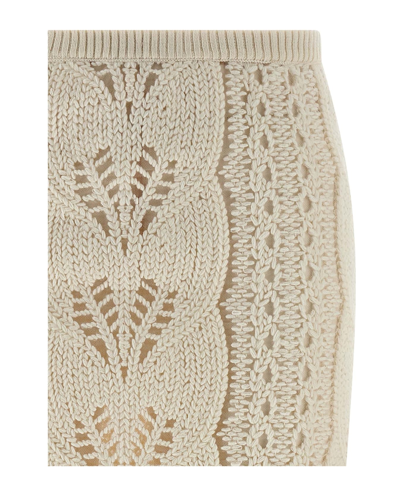 Ermanno Scervino Tricot Skirt - White