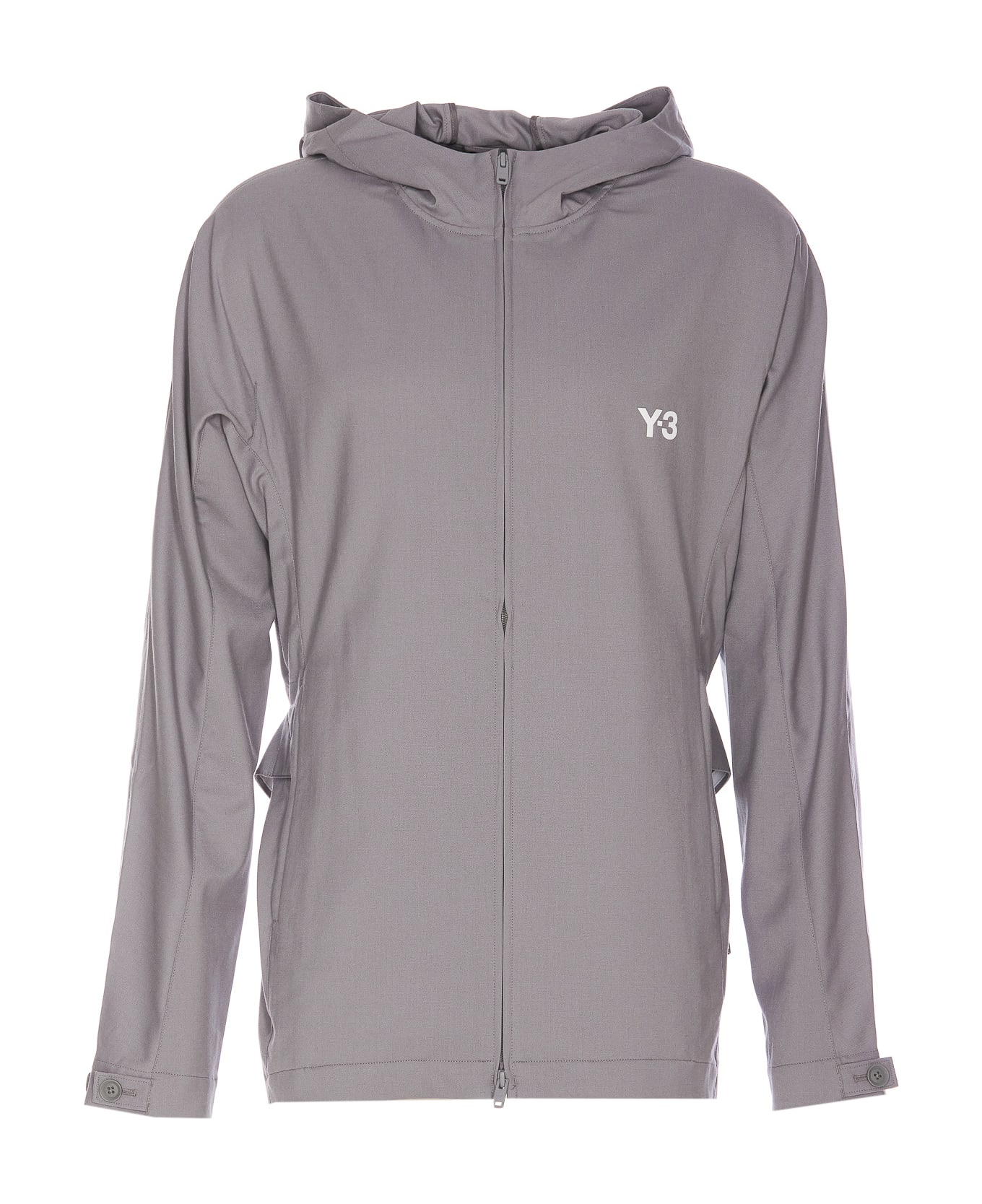 Y-3 Red Wo Hooded Sweatshirt - Grey