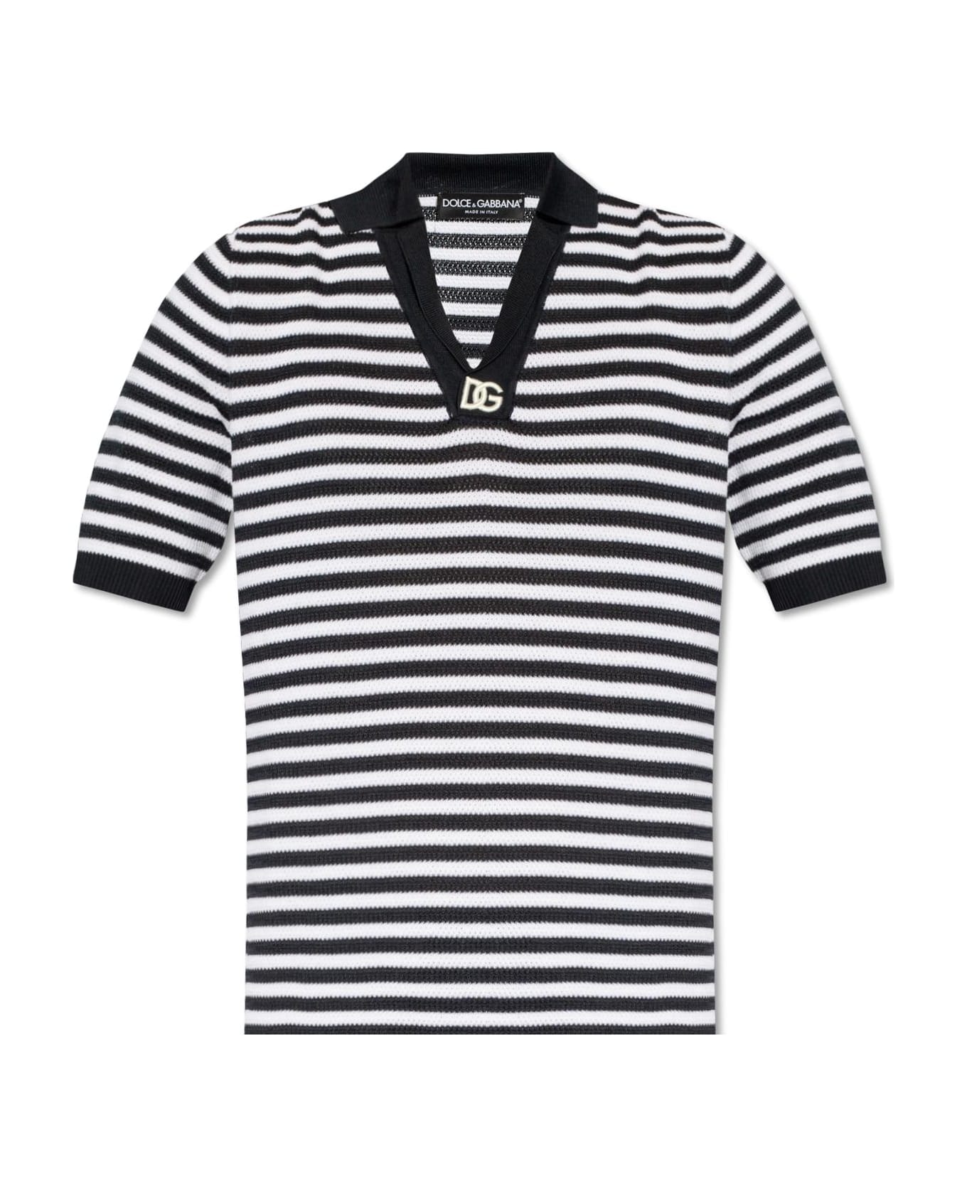 Dolce & Gabbana V-neck Polo Shirt - MULTICOLOR シャツ