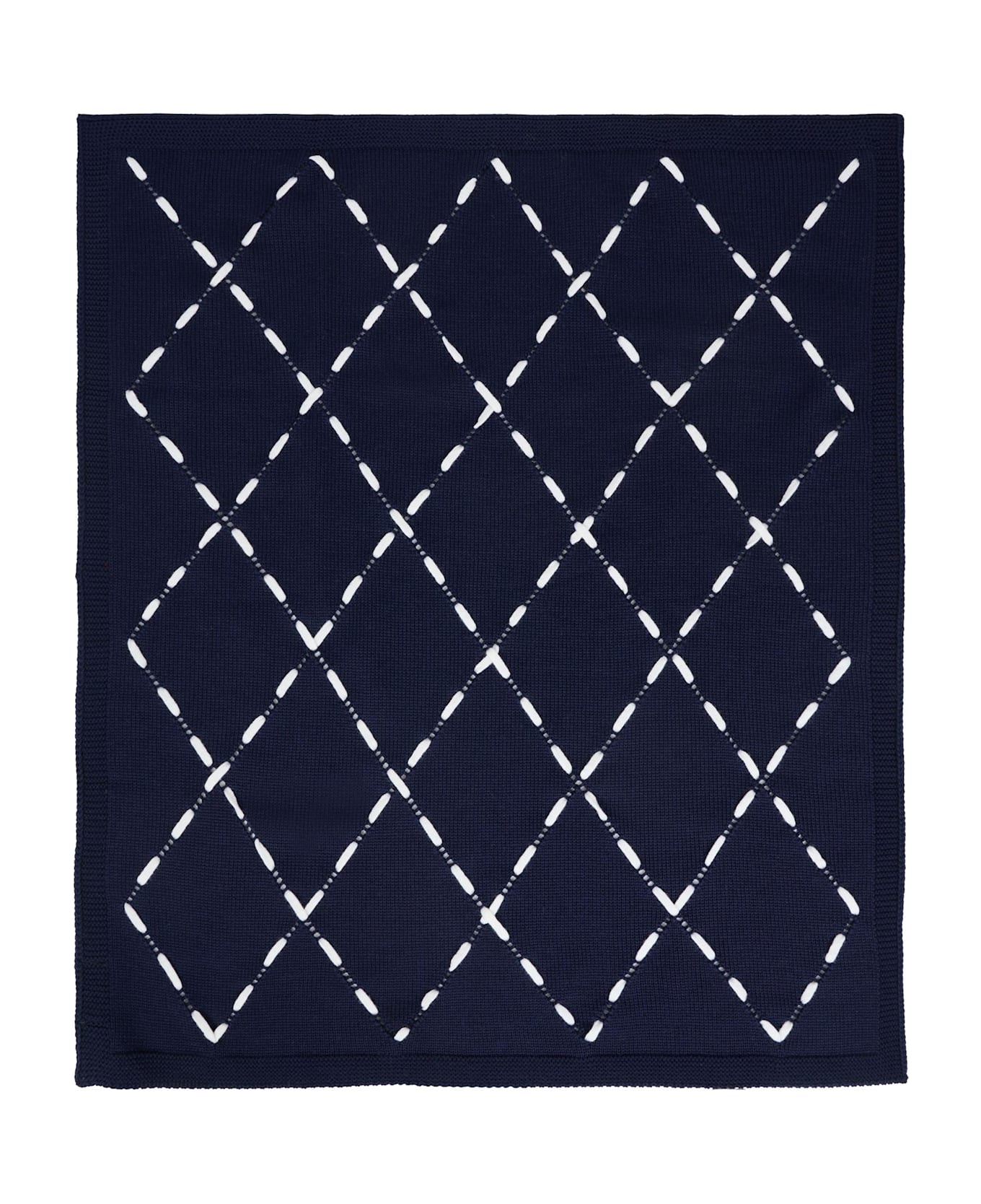 Little Bear Blue Blanket For Baby Boy With Diamonds - Blue