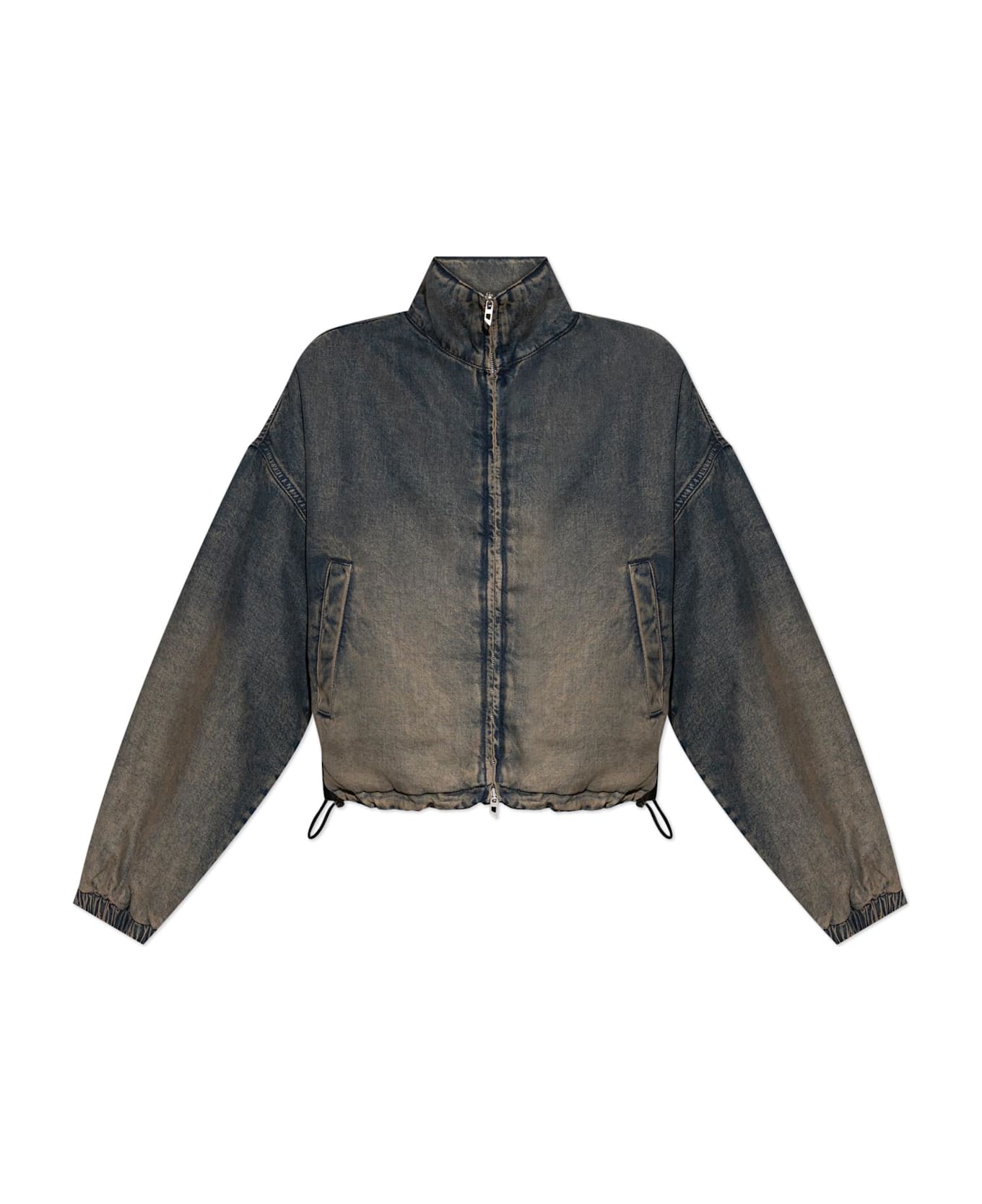 Diesel Denim Jacket `de-flower-s` - White Cotton