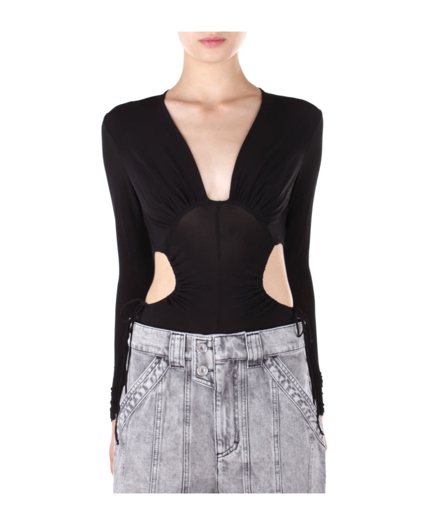 Isabel Marant Cut-out Stretched Bodysuit - Black