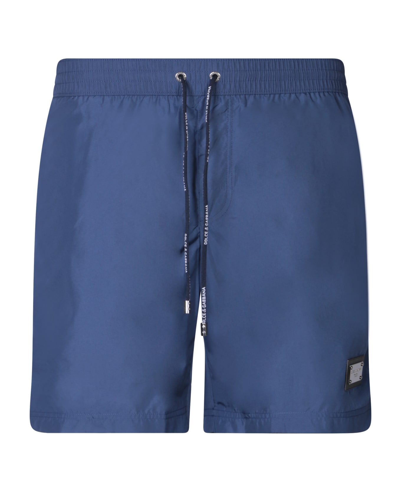 Dolce & Gabbana Drawstring Waist Logo Shorts - Blue スイムトランクス
